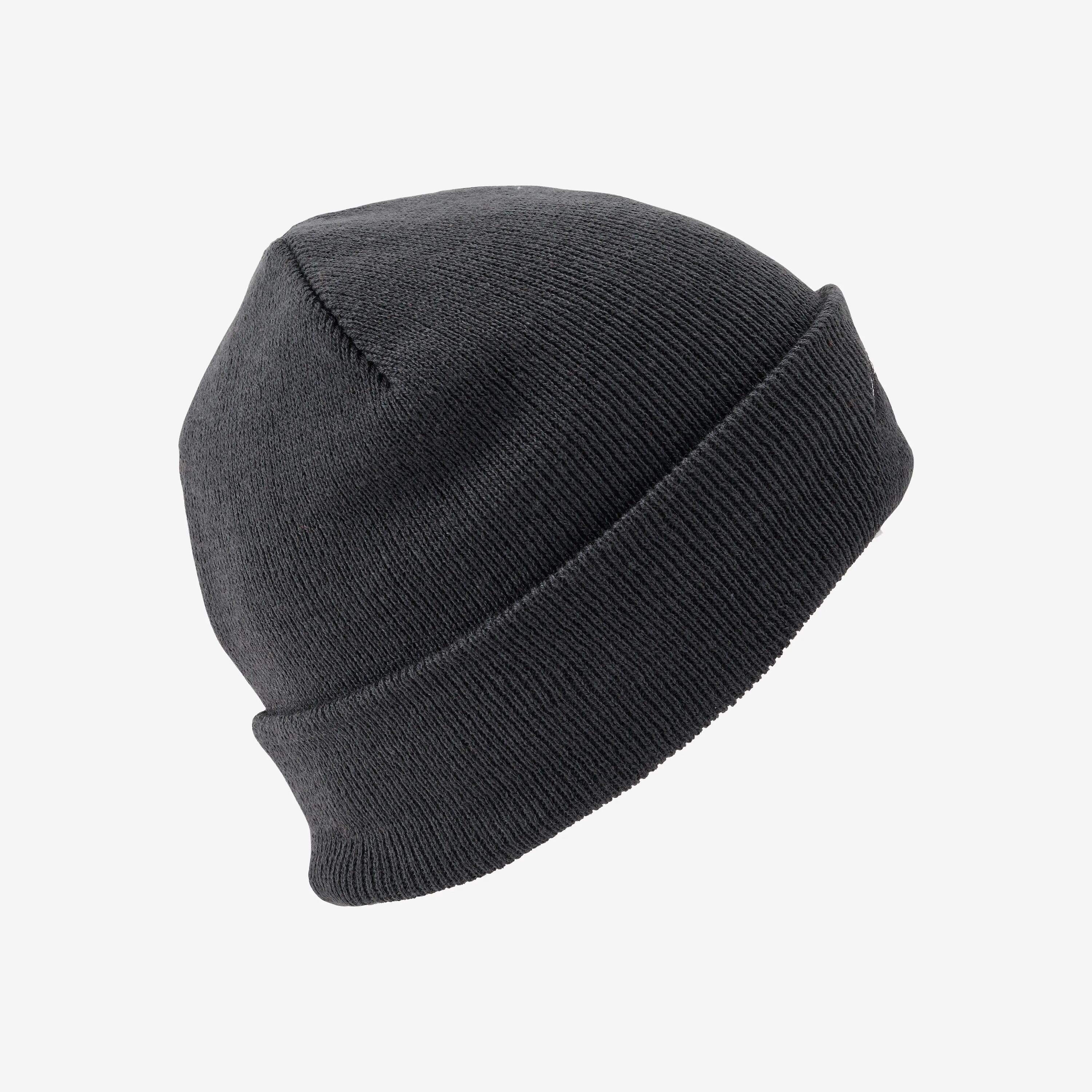 Bonnet doublé polaire broderie bécasse Somlys noir 3/4
