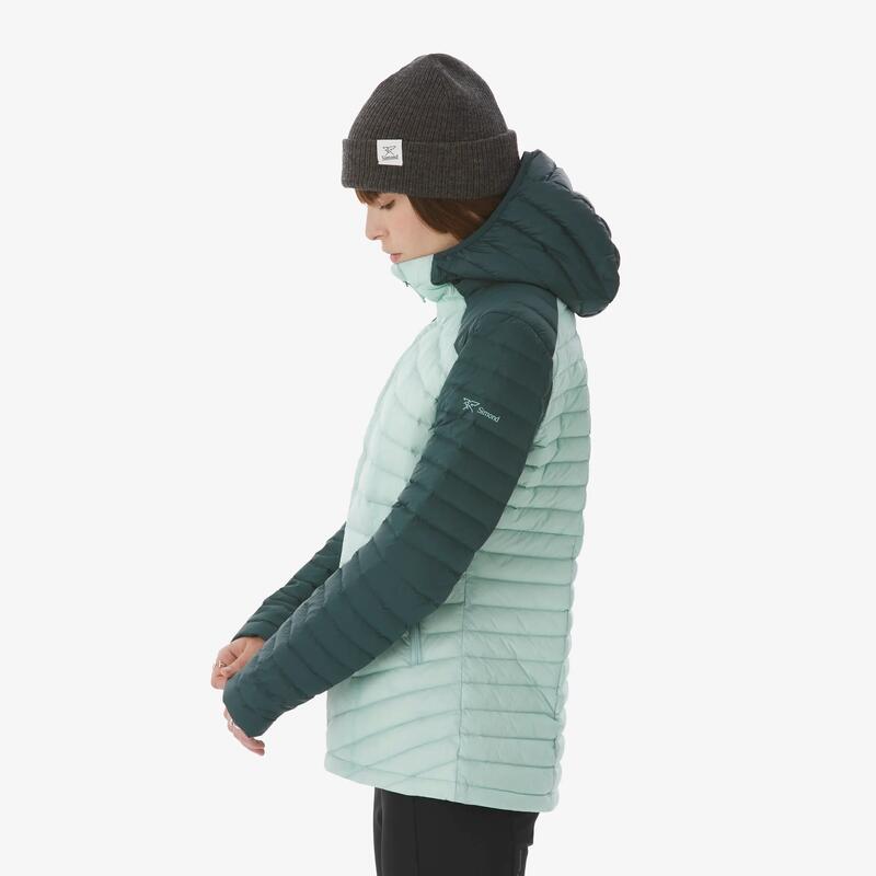 Kadın Outdoor Trekking Şişme Mont -3 °C - Mavi/Gri - Xplore