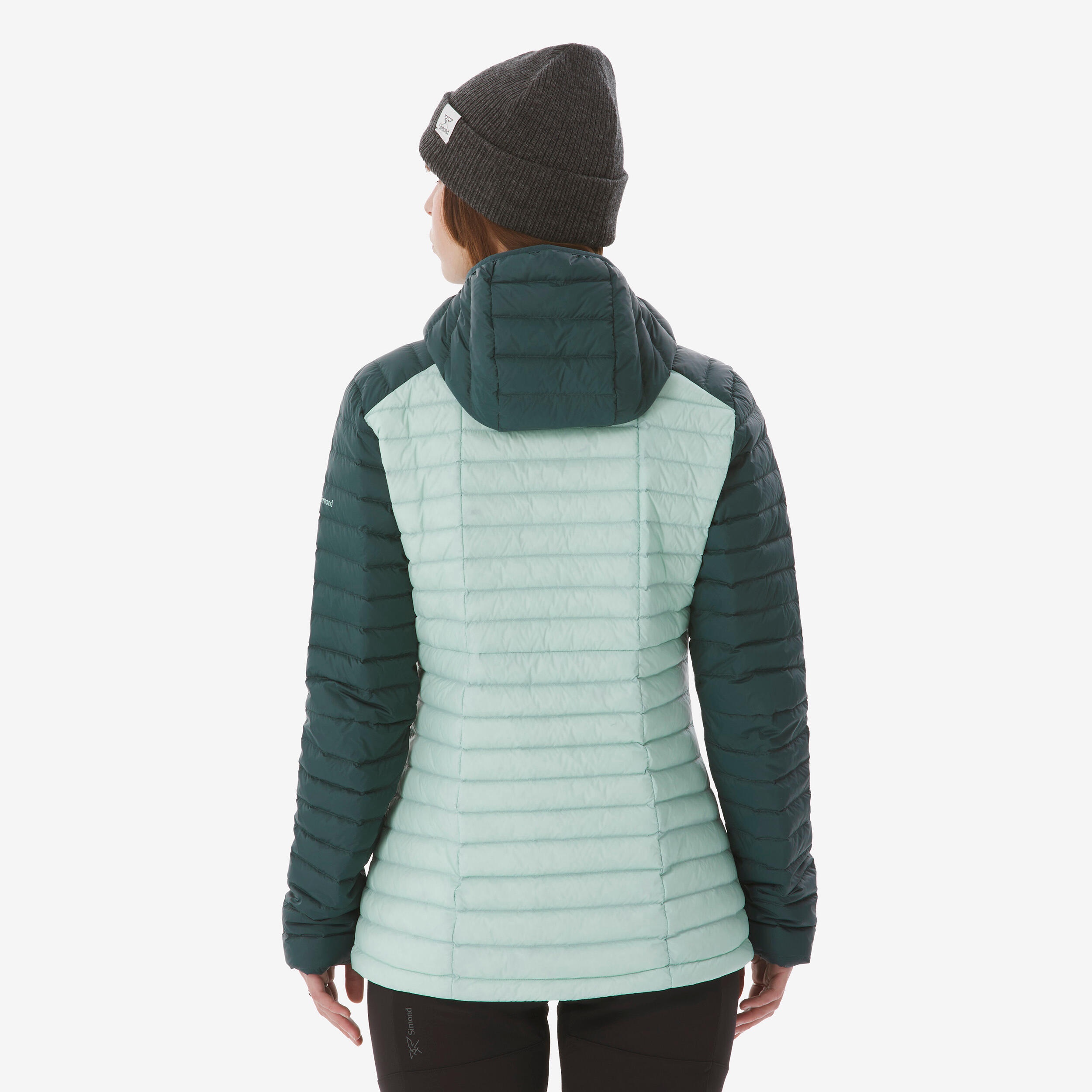 Manteau de longue randonnée léger en duvet femme, Xplore 4/11
