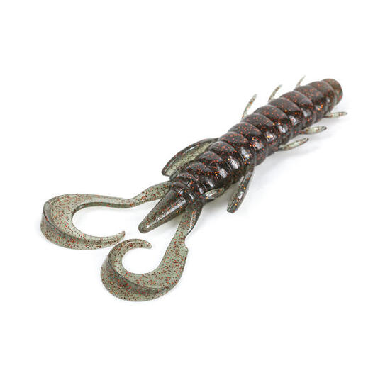 Esca morbida scentata pesca spinning Molix Freaky Craw 4" UV Green Shimmering