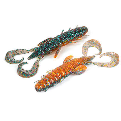 Softbait gambero pesca spinning Molix Freaky Craw UV Black Orange 10cm 5pz