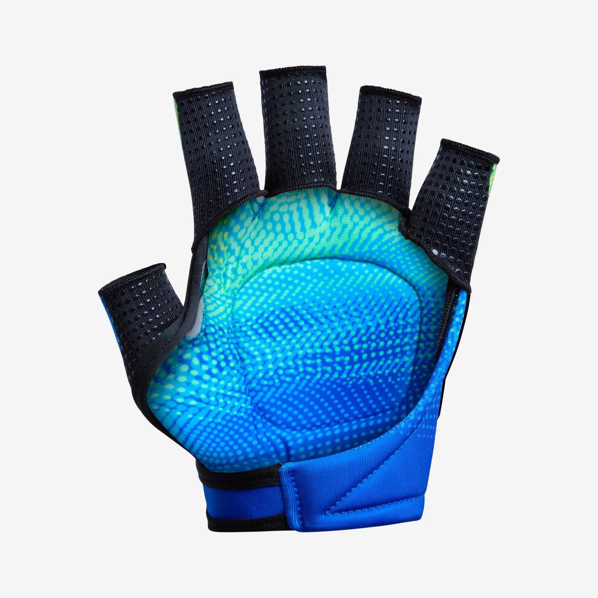 Hockey Handschuhe - adidas OD Limited Edition halbe Finger links blau/grün 4/4