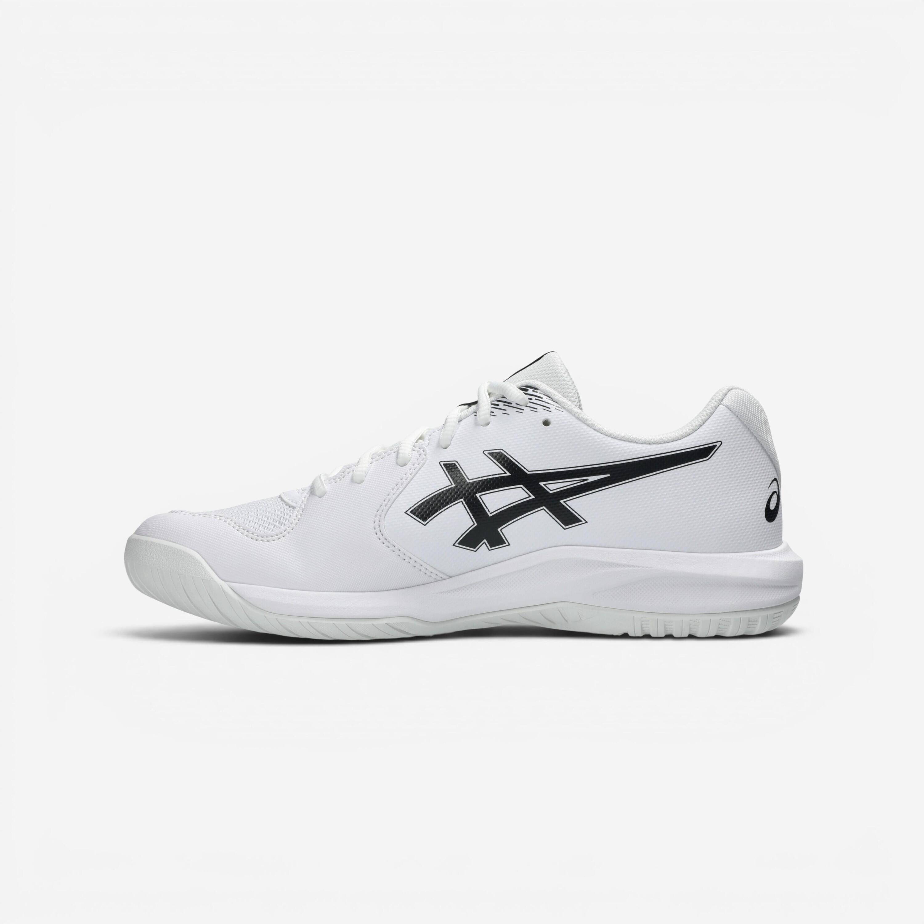 Chaussures de tennis multicourt homme, Asics Gel Dedicate 9 blanc 7/8