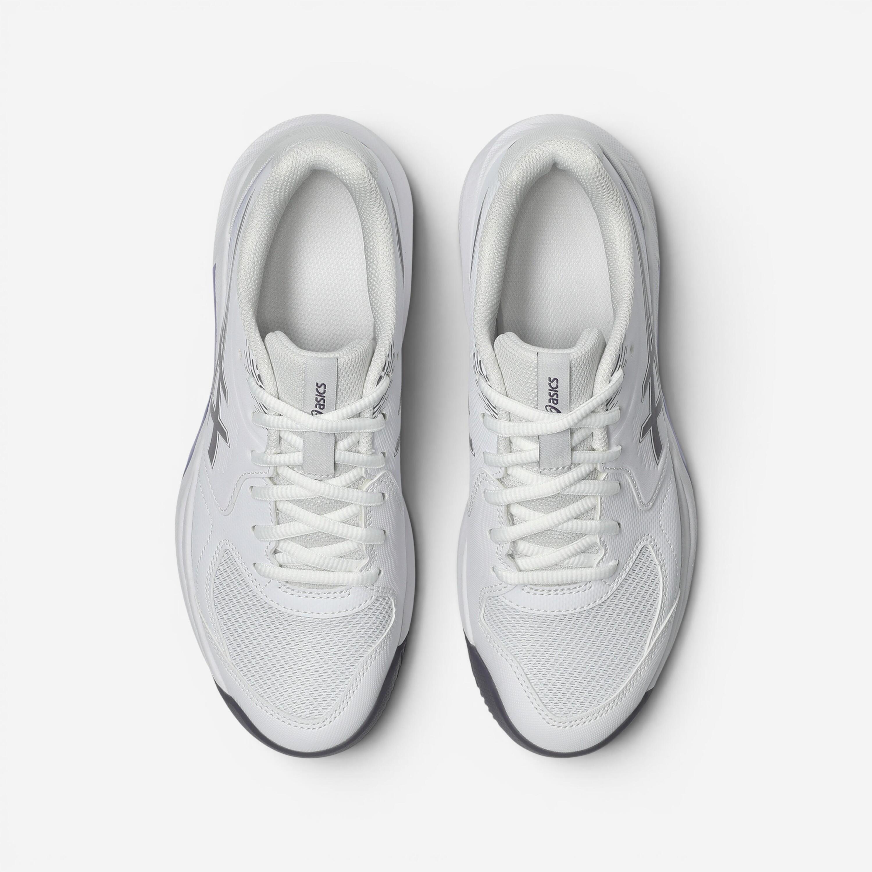Damen-Sandplatz-Tennisschuhe, Asics Gel Dedicate 9, weiss 4/8