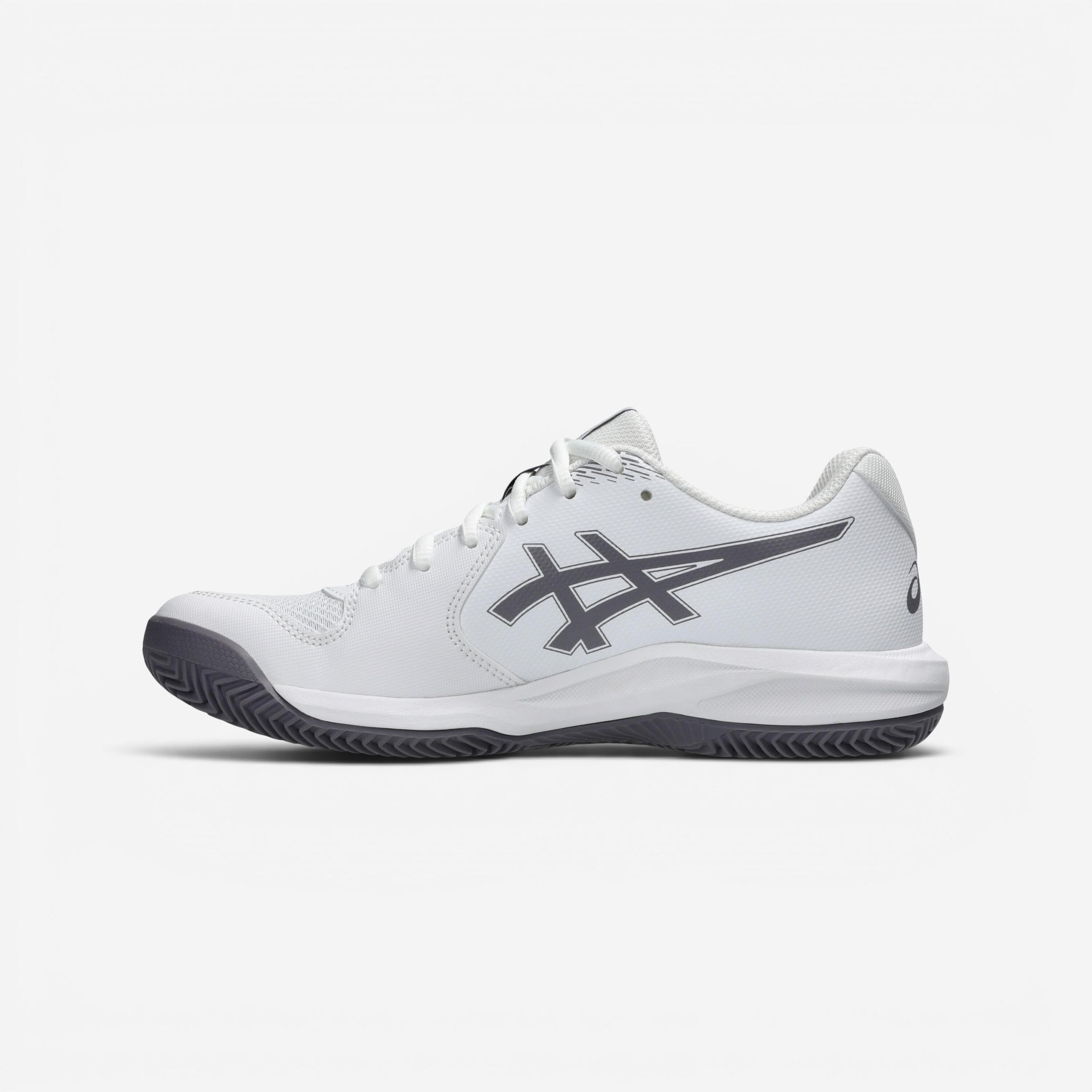 Damen-Sandplatz-Tennisschuhe, Asics Gel Dedicate 9, weiss 2/8