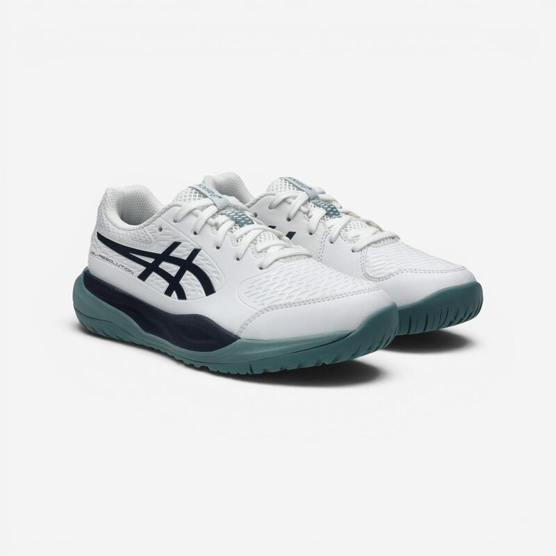 Încălțăminte de tenis Multicourt - Asics Gel Resolution X Alb-Verde Copii