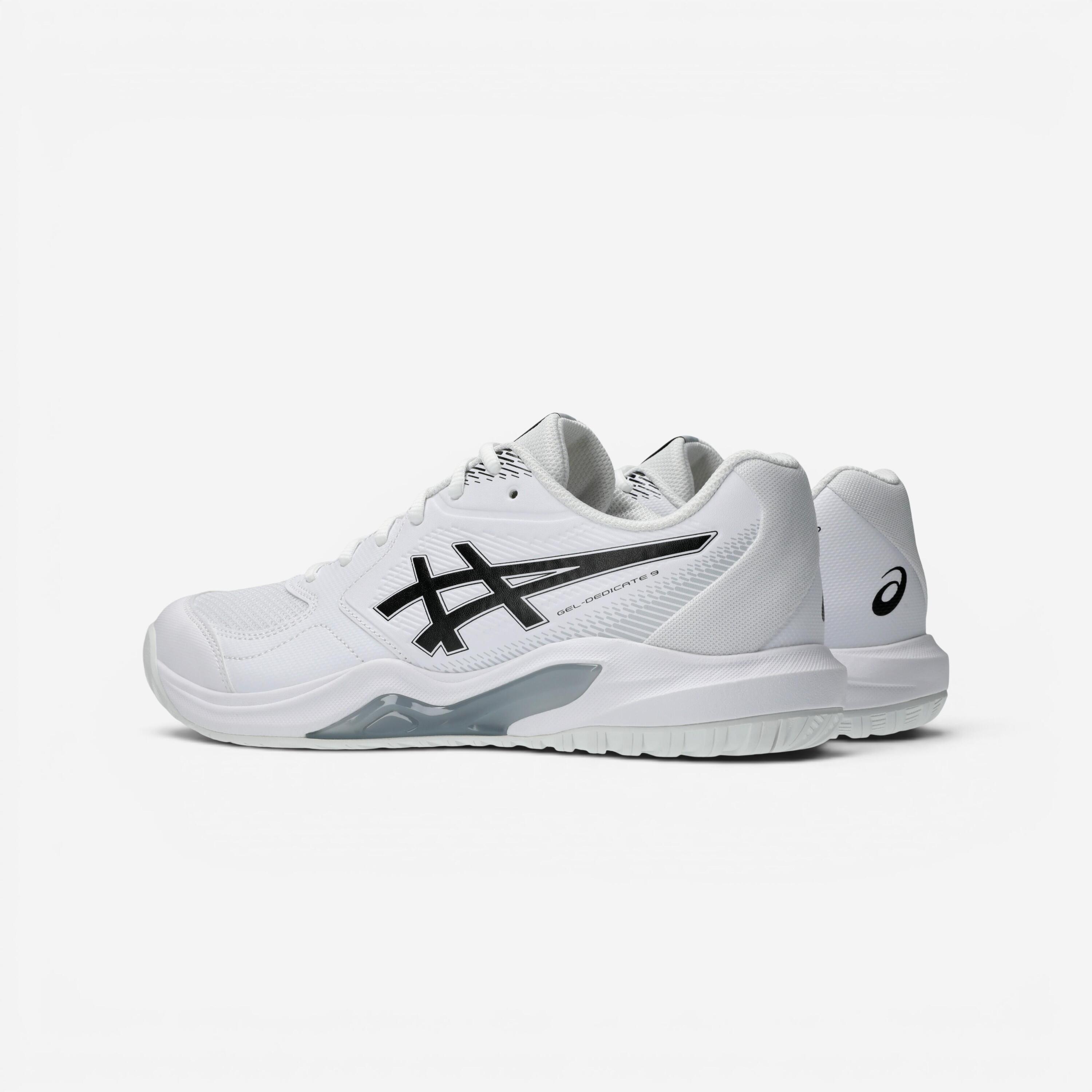 Chaussures de tennis multicourt homme, Asics Gel Dedicate 9 blanc 4/8