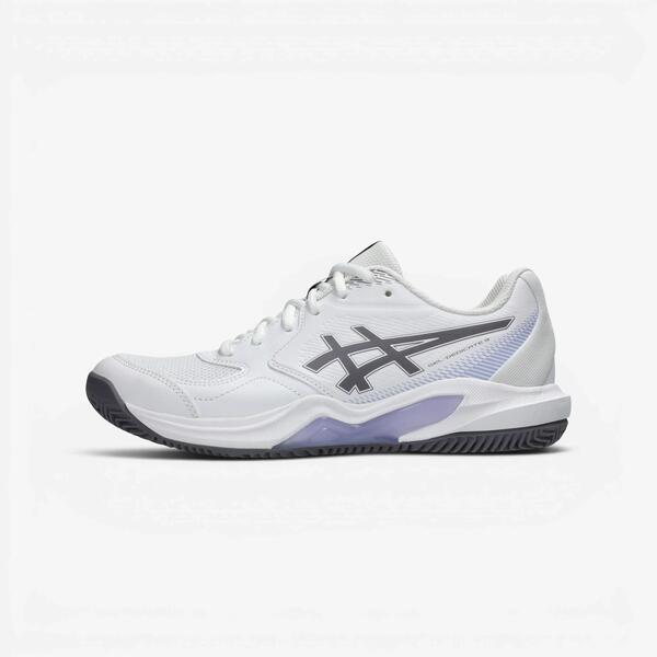 ASICS Zapatillas de tenis tierra batida mujer, Asics Gel Dedicate 9 blanco