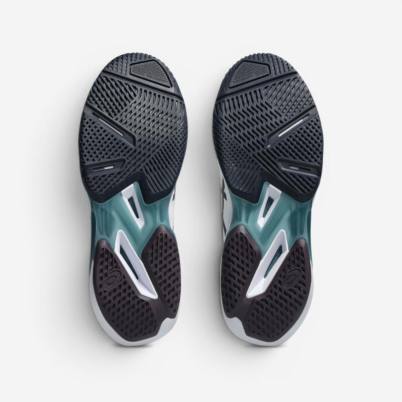 Încălțăminte de tenis pe zgură, Solution Speed FF 4 Alb-Verde, Bărbați