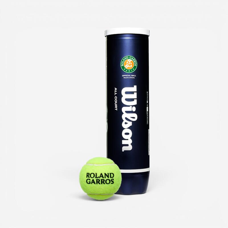 Tenis Topu - 4 Adet - Sarı - Roland Garros All Court