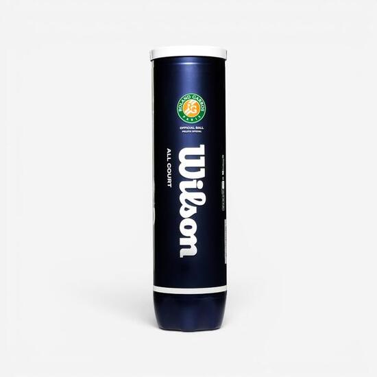 Pelota de tenis Wilson Roland Garros All Court x4 velocidad