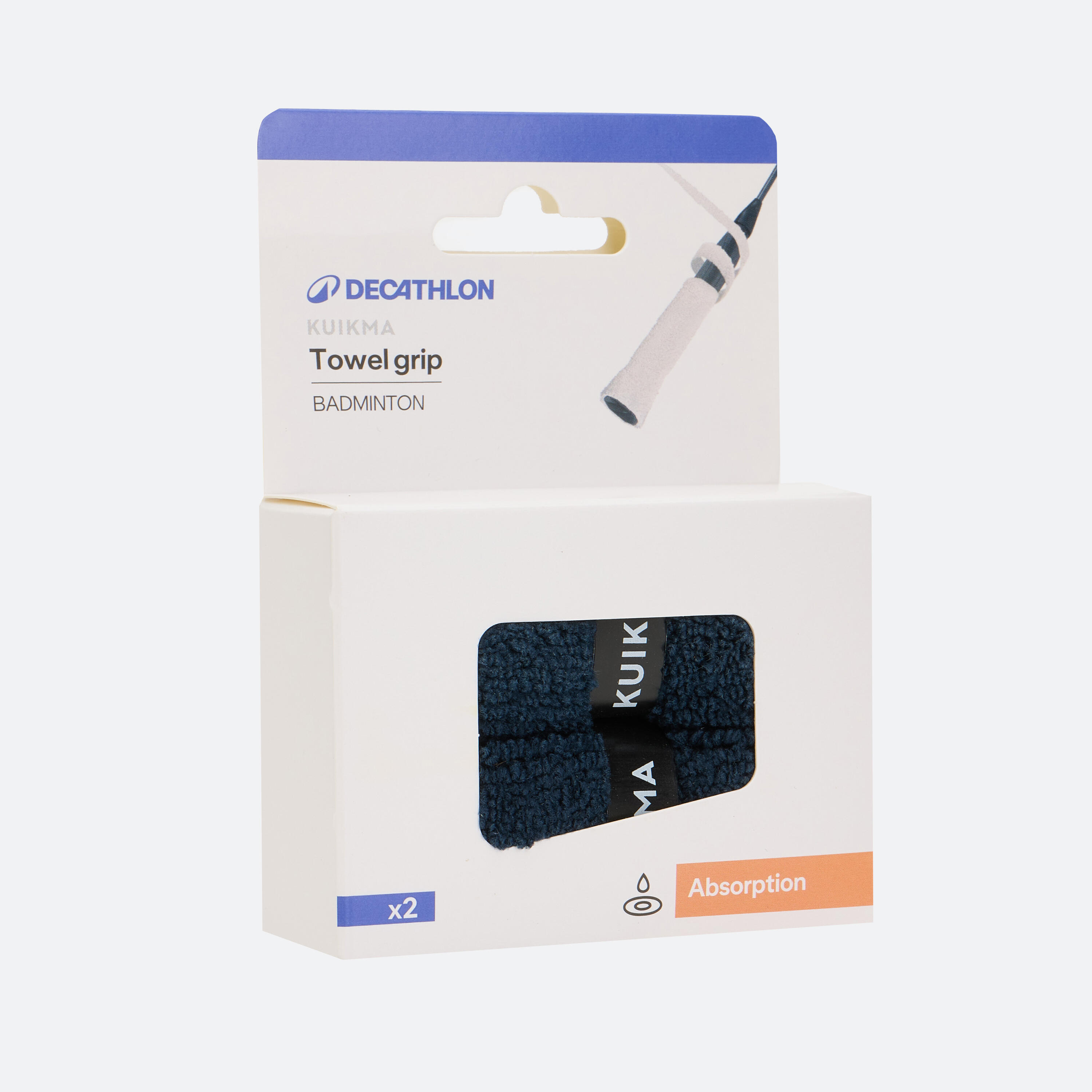 Grip badminton in spugna nero x2 3/8