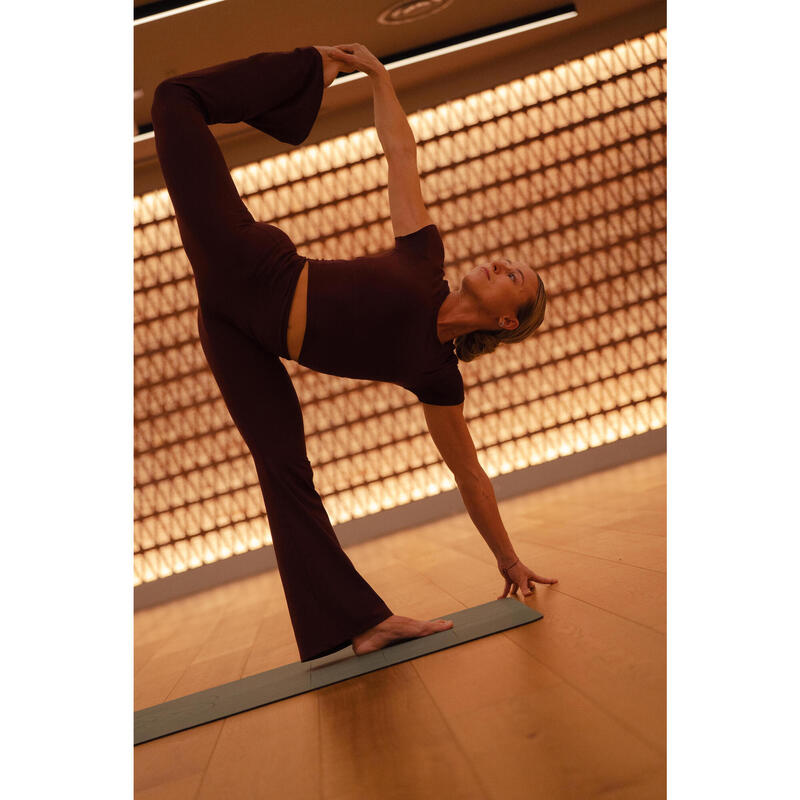 Colanți de yoga și pilates moi bordo Damă