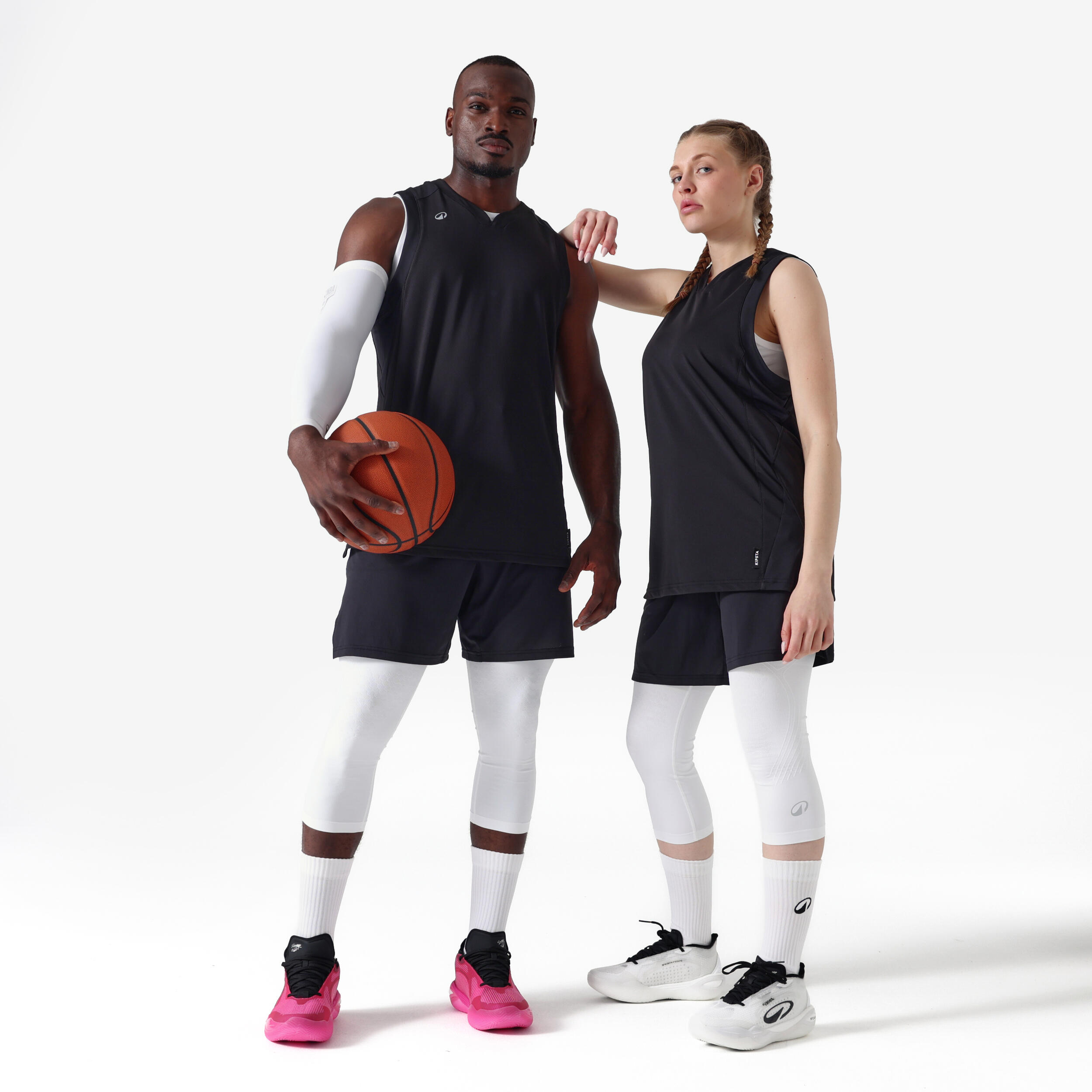Manchon / Manchette de basketball NBA adulte blanc 2/6