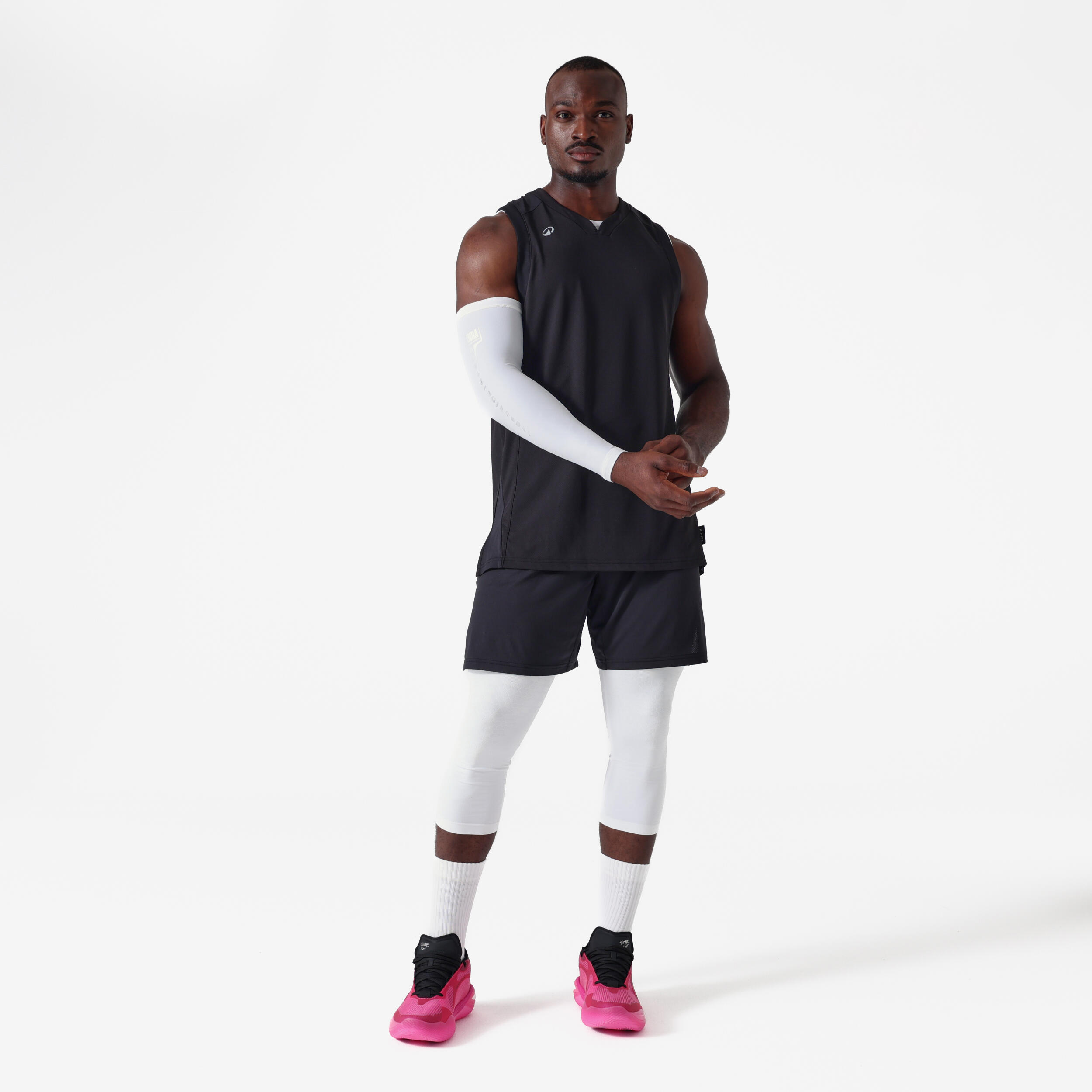 Manchon / Manchette de basketball NBA adulte blanc 3/6