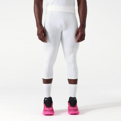 Pantaloni 3/4 basket adulto NBA TIGHT 900 bianchi