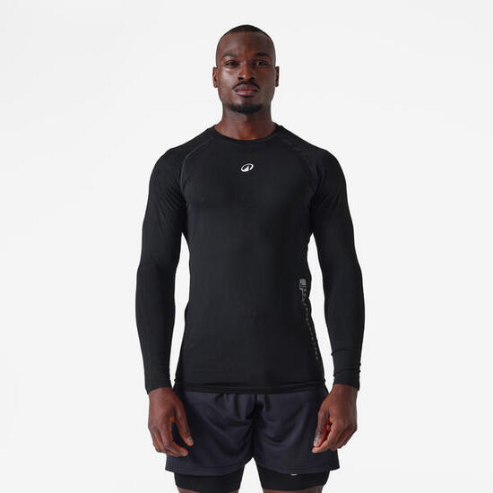 Maglia termica manica lunga basket adulto 900 NBA nera