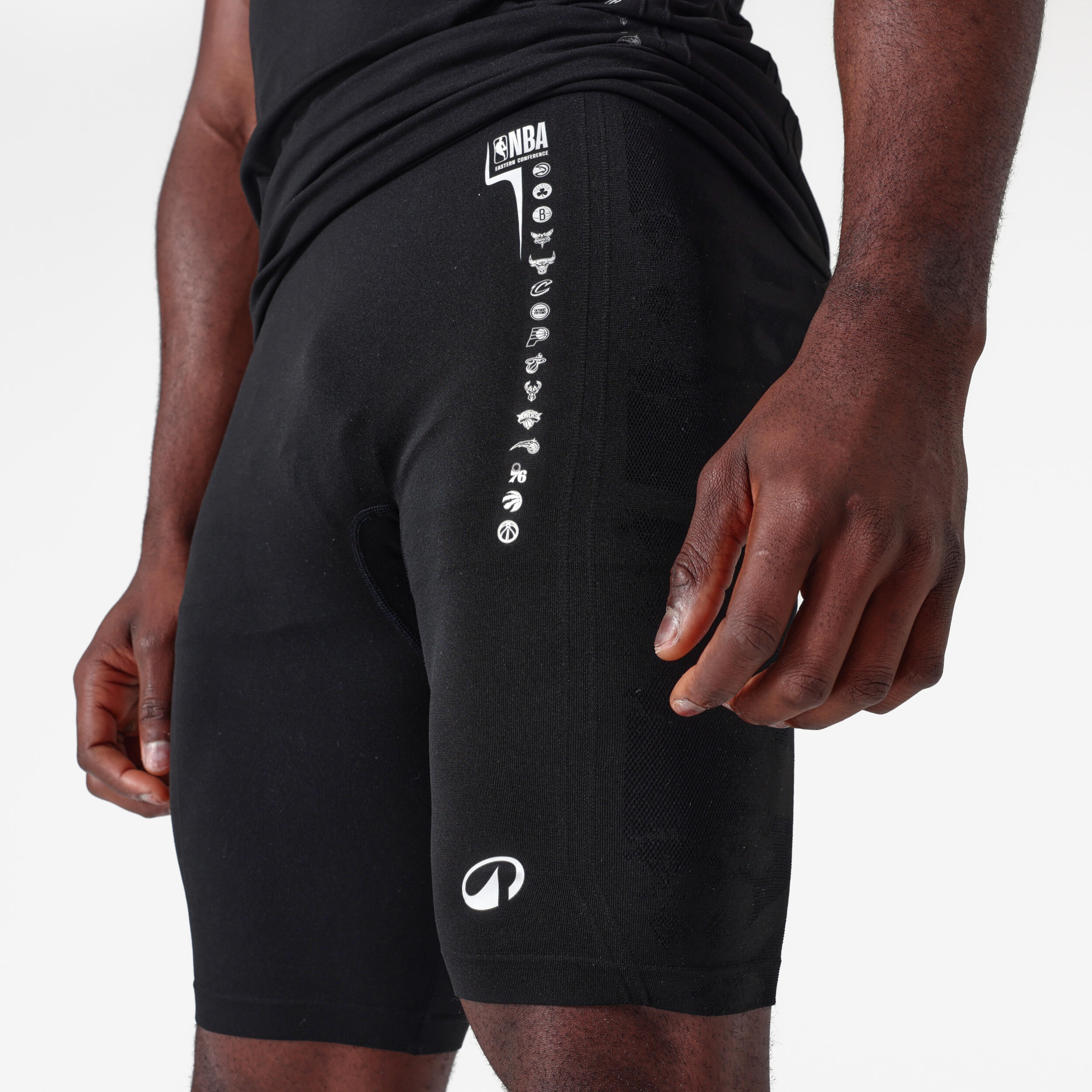 Sous-short de basketball NBA homme / Femme noir 3/7