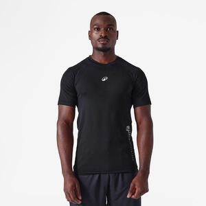 Camiseta interior de baloncesto NBA sin costuras de manga corta hombre / mujer, 900 negro