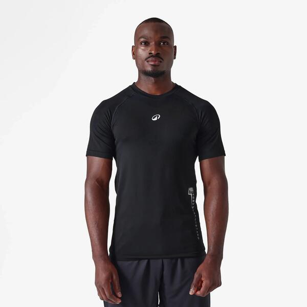 TARMAK Camiseta interior de baloncesto NBA sin costuras de manga corta hombre / mujer, 900 negro