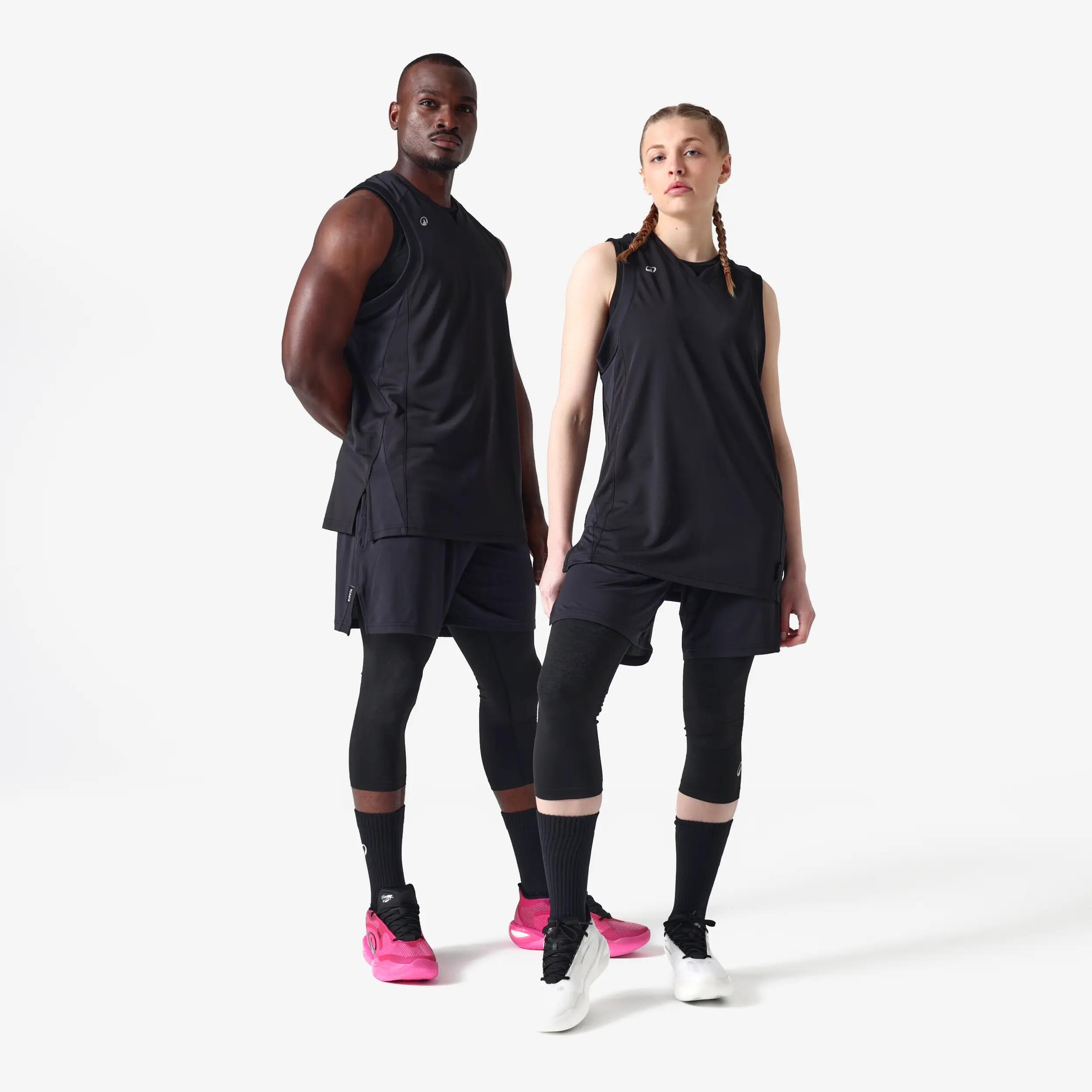 Sleeveless Basketball Base Layer Tank Jersey, 500  2/9