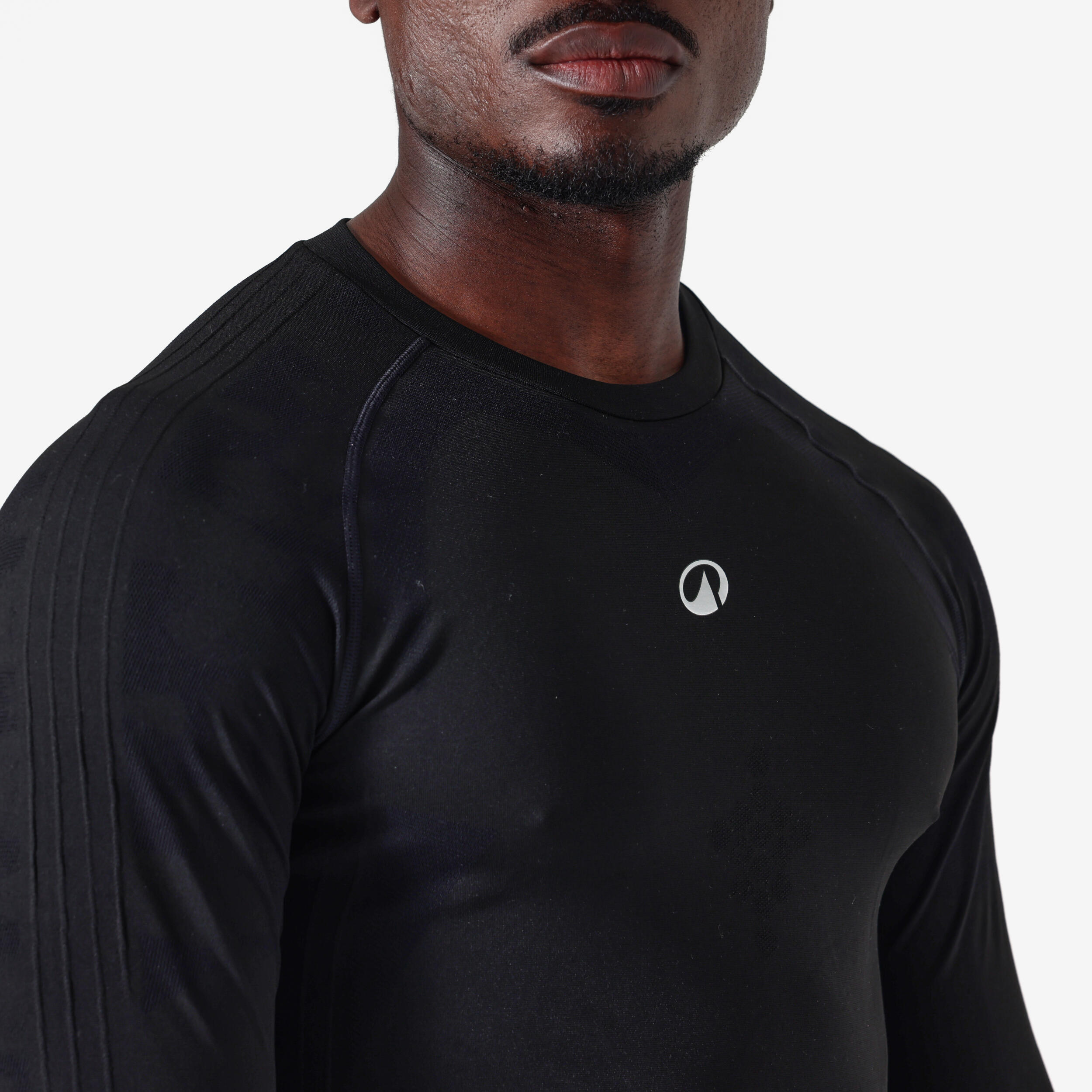 Camiseta interior de baloncesto NBA sin costuras de manga larga hombre/mujer, 900 negro 3/10