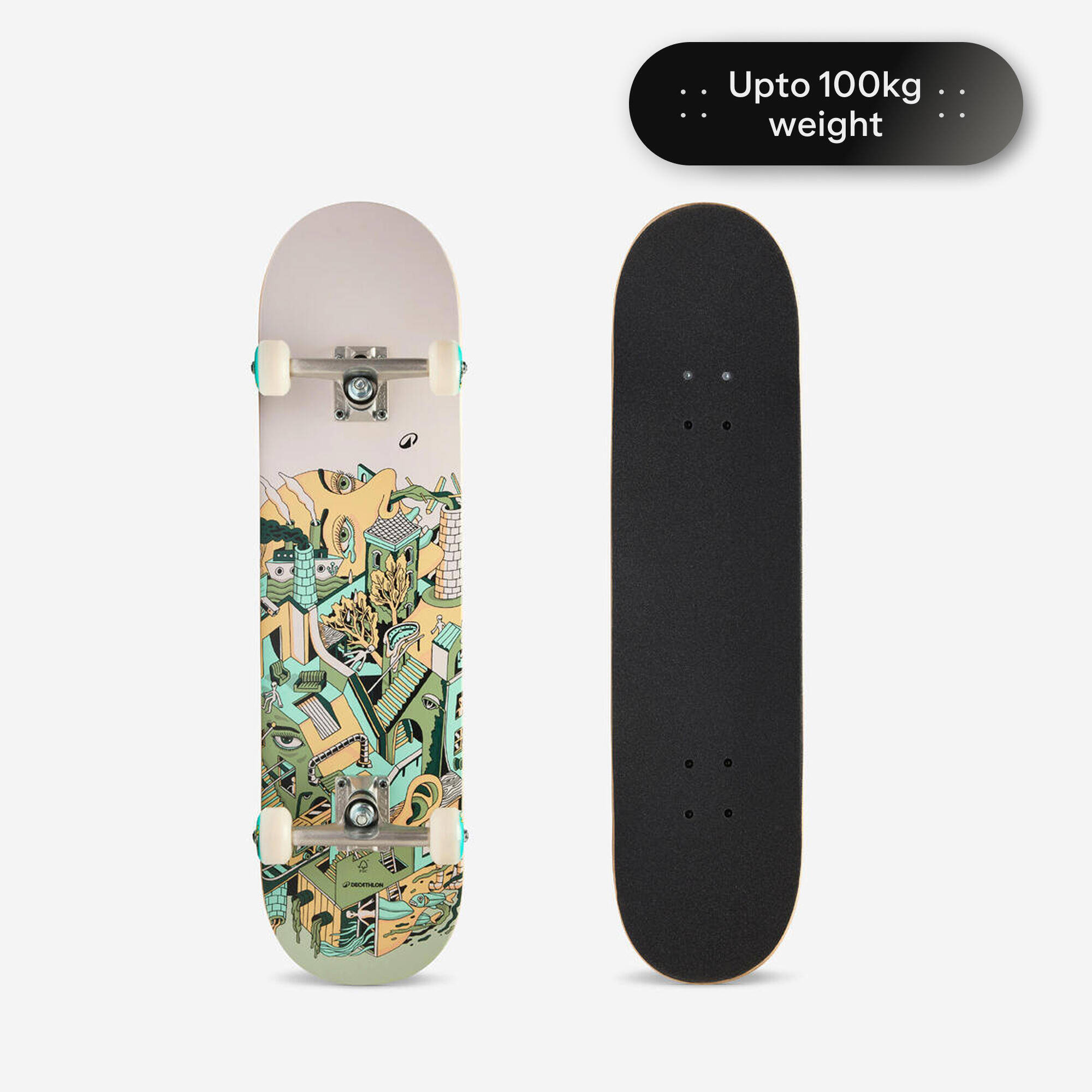 CP100 ESCHER COMPLETE SKATEBOARD, 8" -  1