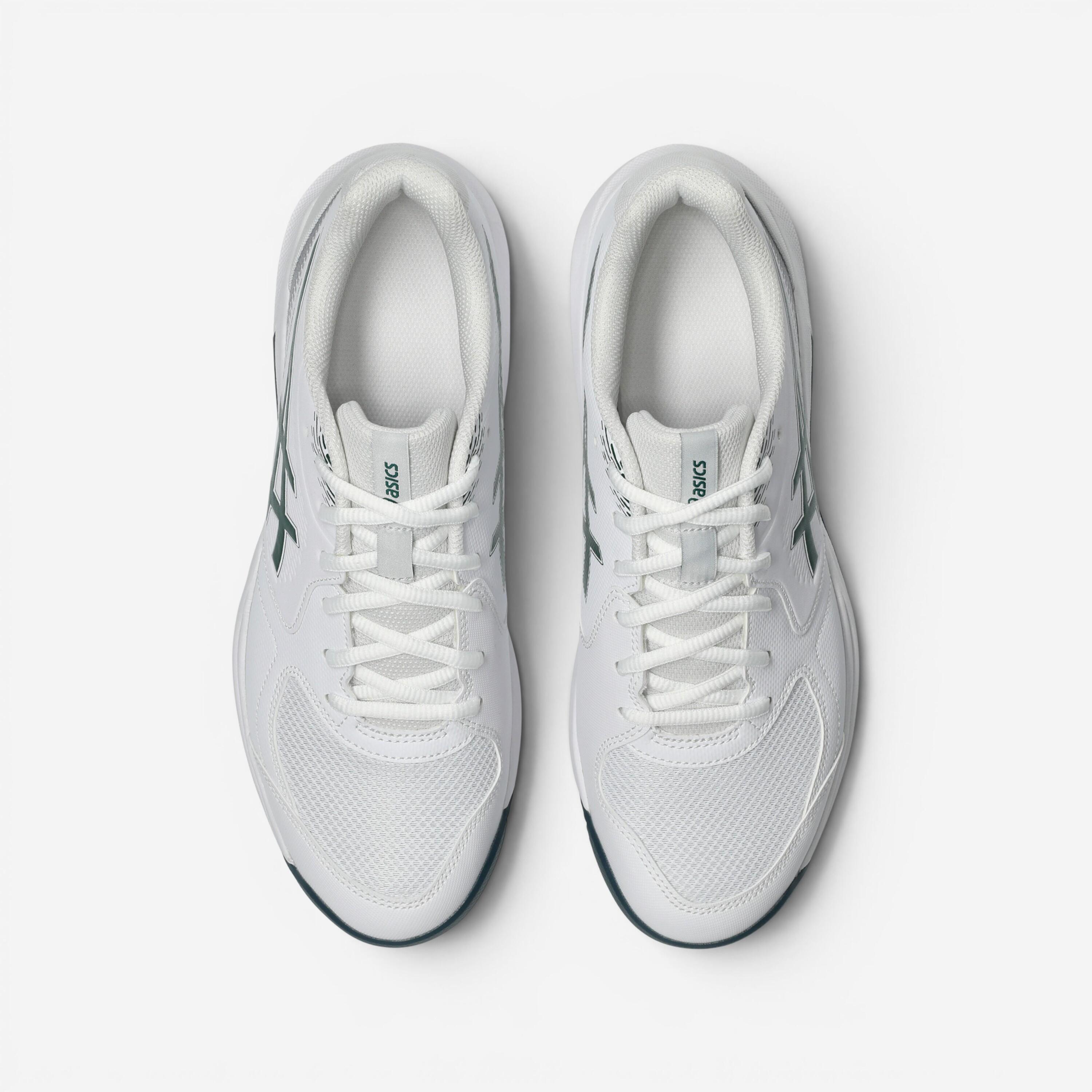 Chaussures de tennis terre battue homme, Asics Gel Dedicate 9 blanc 6/8
