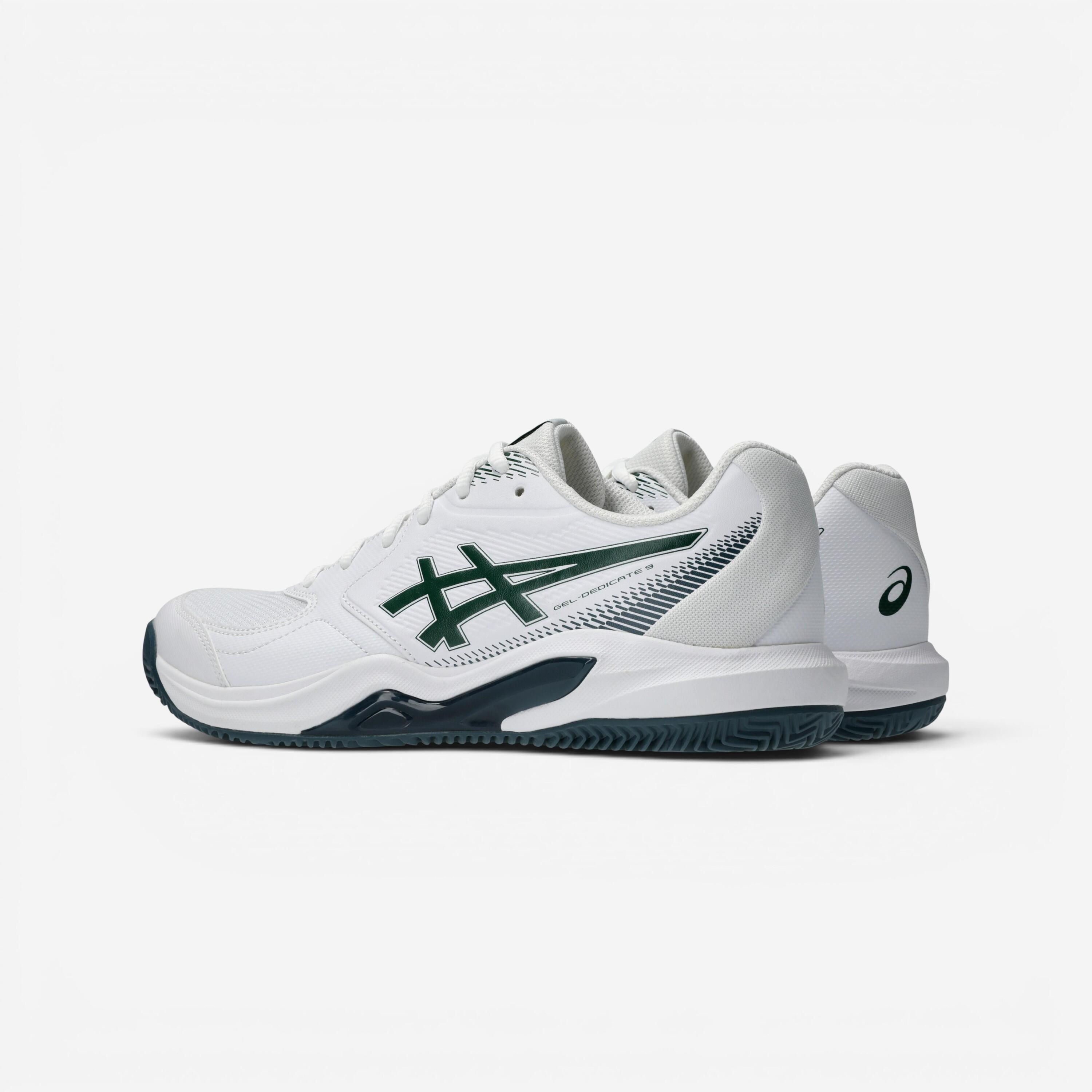 Chaussures de tennis terre battue homme, Asics Gel Dedicate 9 blanc 4/8
