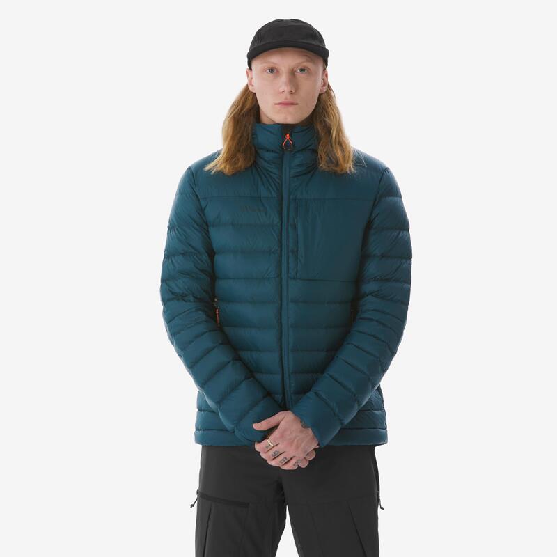 Erkek Outdoor Trekking Kapüşonlu Şişme Mont - Kuş Tüyü - Mavi - mt500 -10 °C