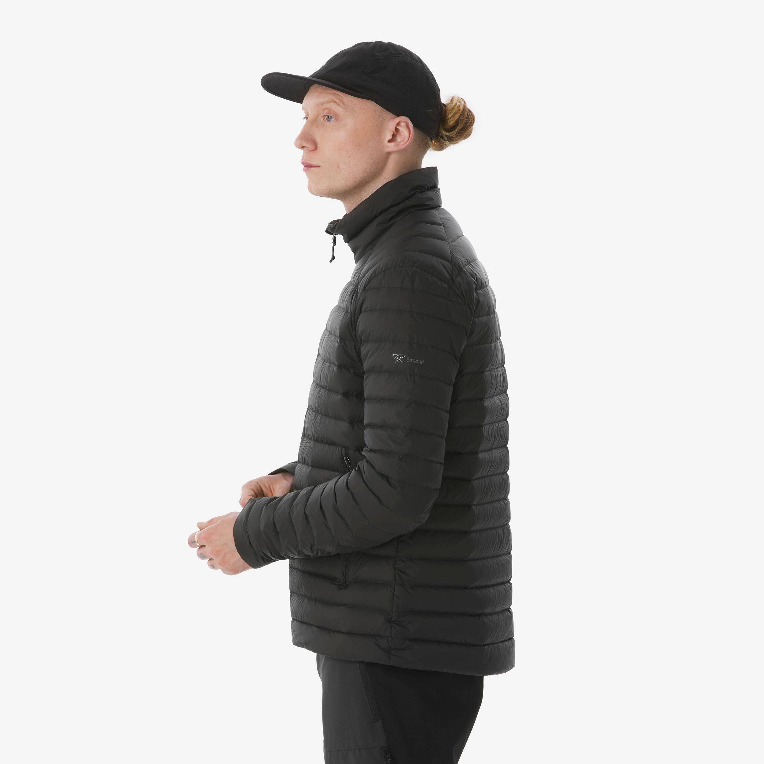 Men’s 90% recycled down trekking jacket -3°C, MT100 - Black -  5