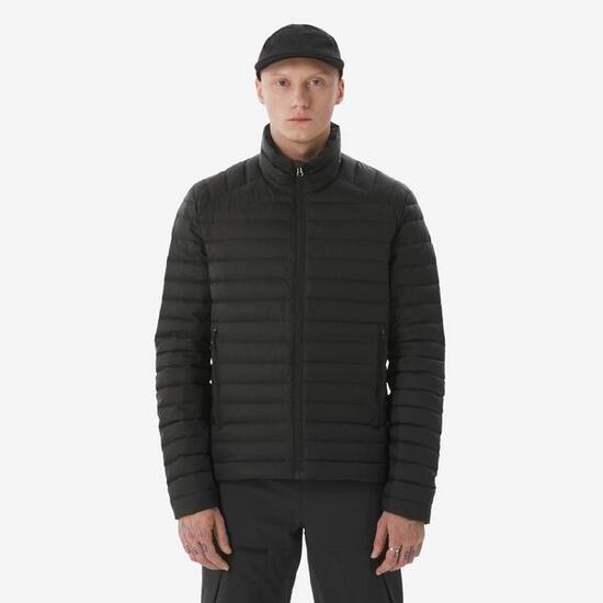 Doudoune de trek avec 90 % duvet recyclé -3°C homme, MT100 noir