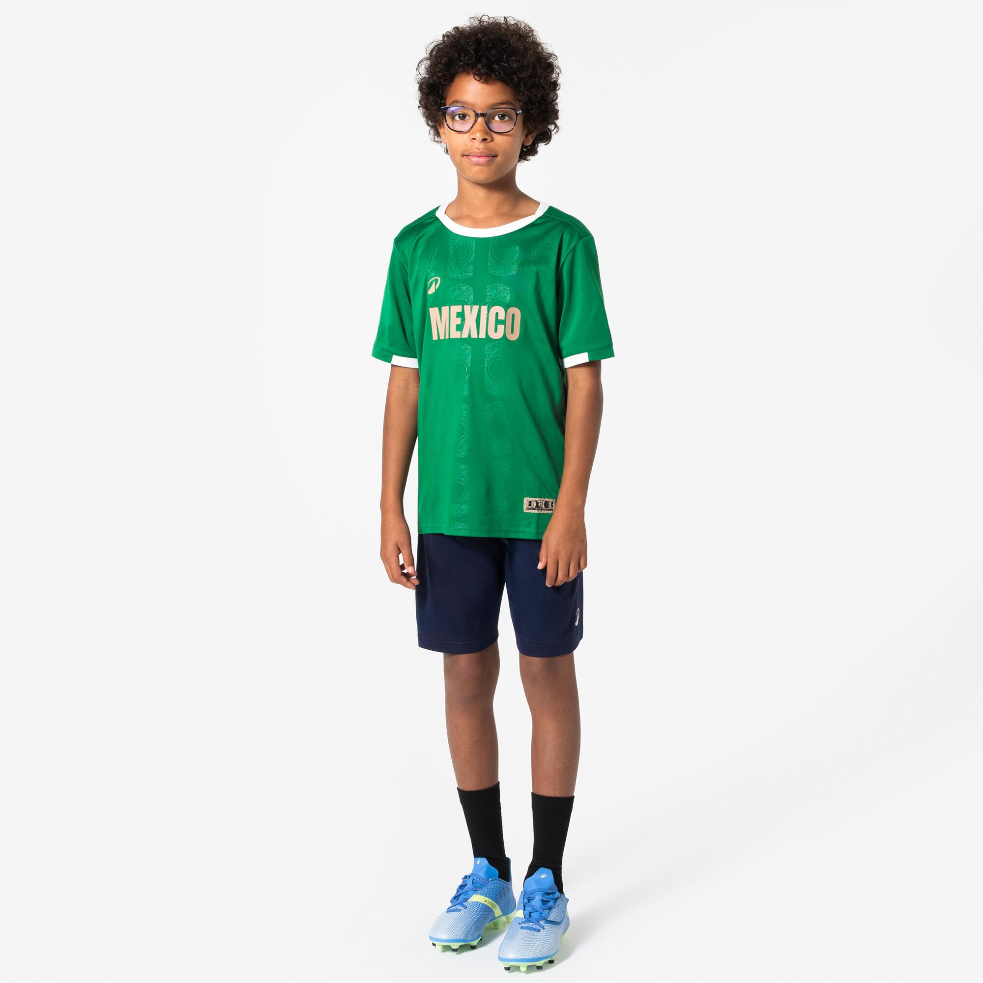 Playera de futbol de aficionado de México para niño 3/8