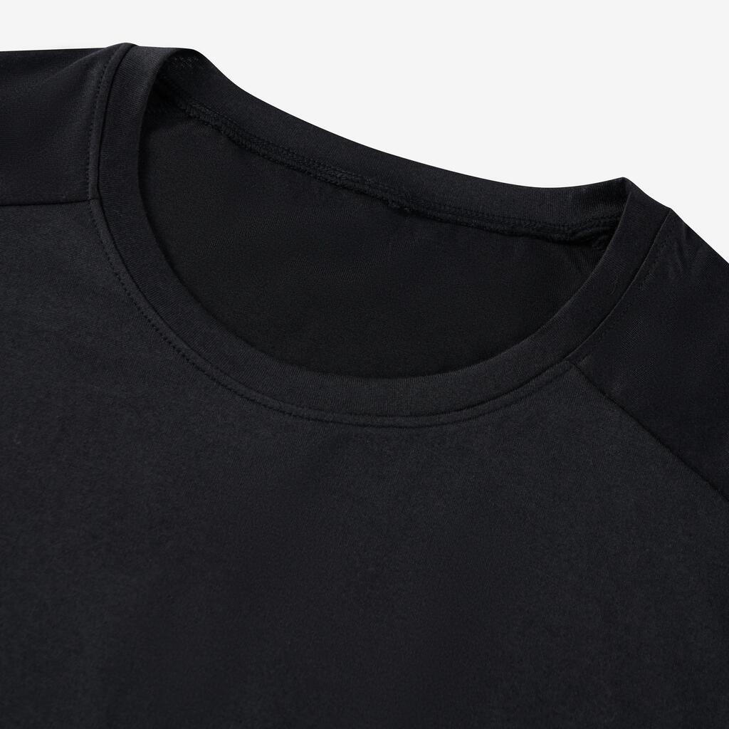 T-shirt de fitness essentiel respirant col rond homme - noir