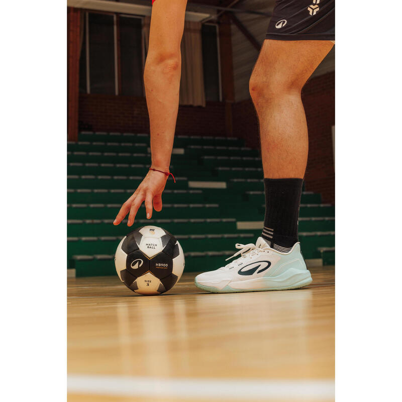 Încălțăminte de handbal adulți, HB 500 Agility Alb Albastru