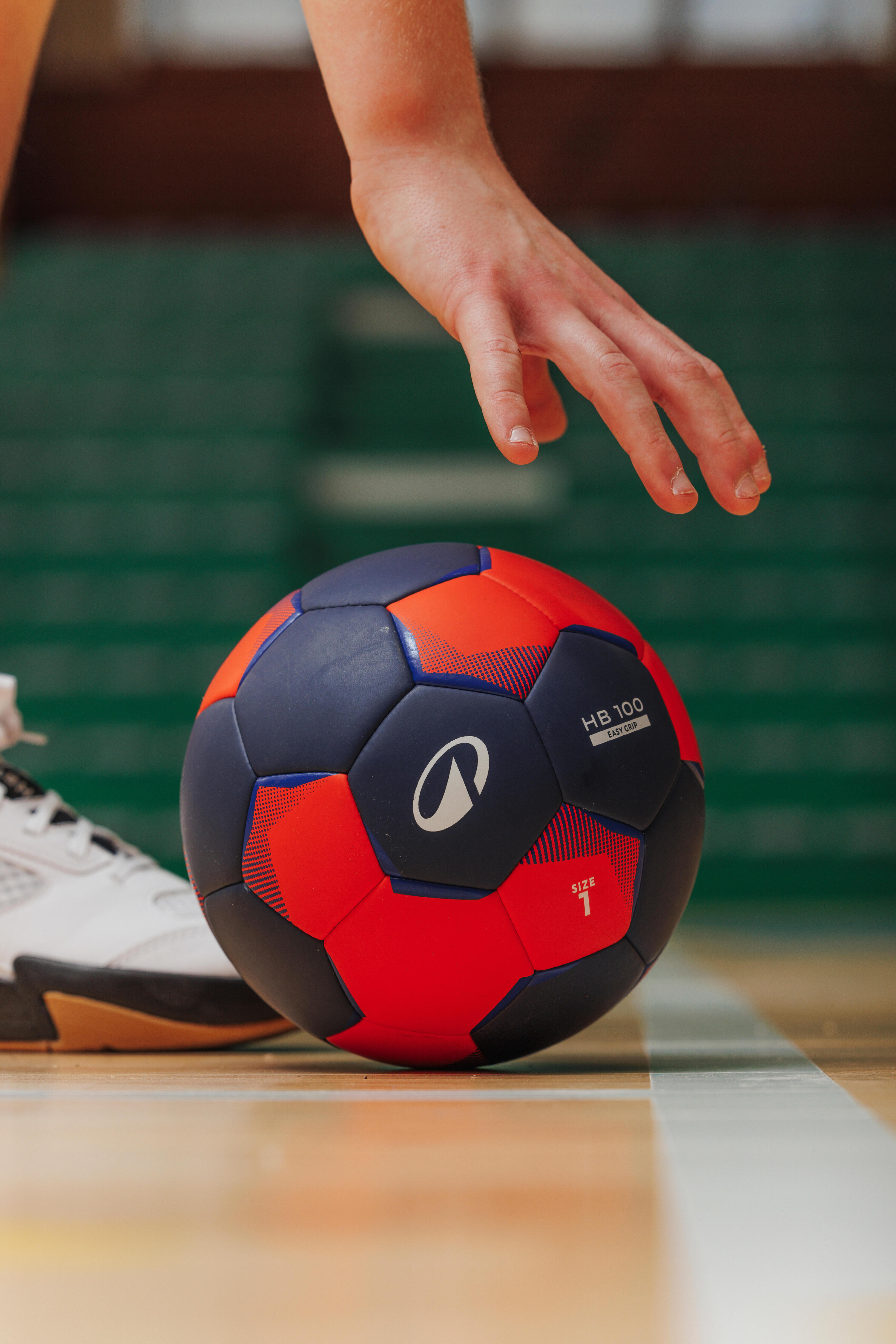 Bola de Andebol Tamanho 1, 100 Easygrip Azul Laranja 9/11