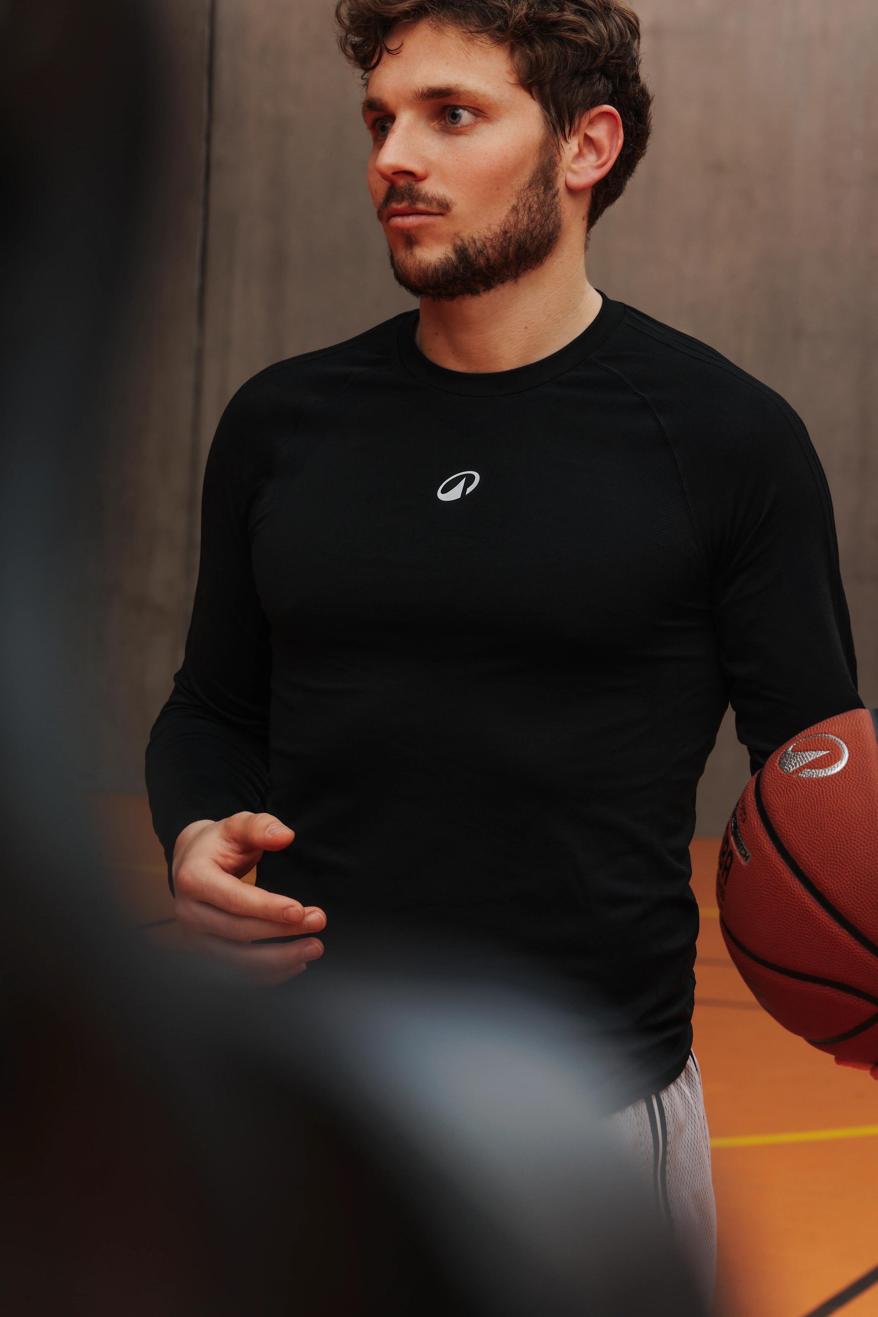 Unisex Long-Sleeved Basketball Base Layer Top, 900 2/9