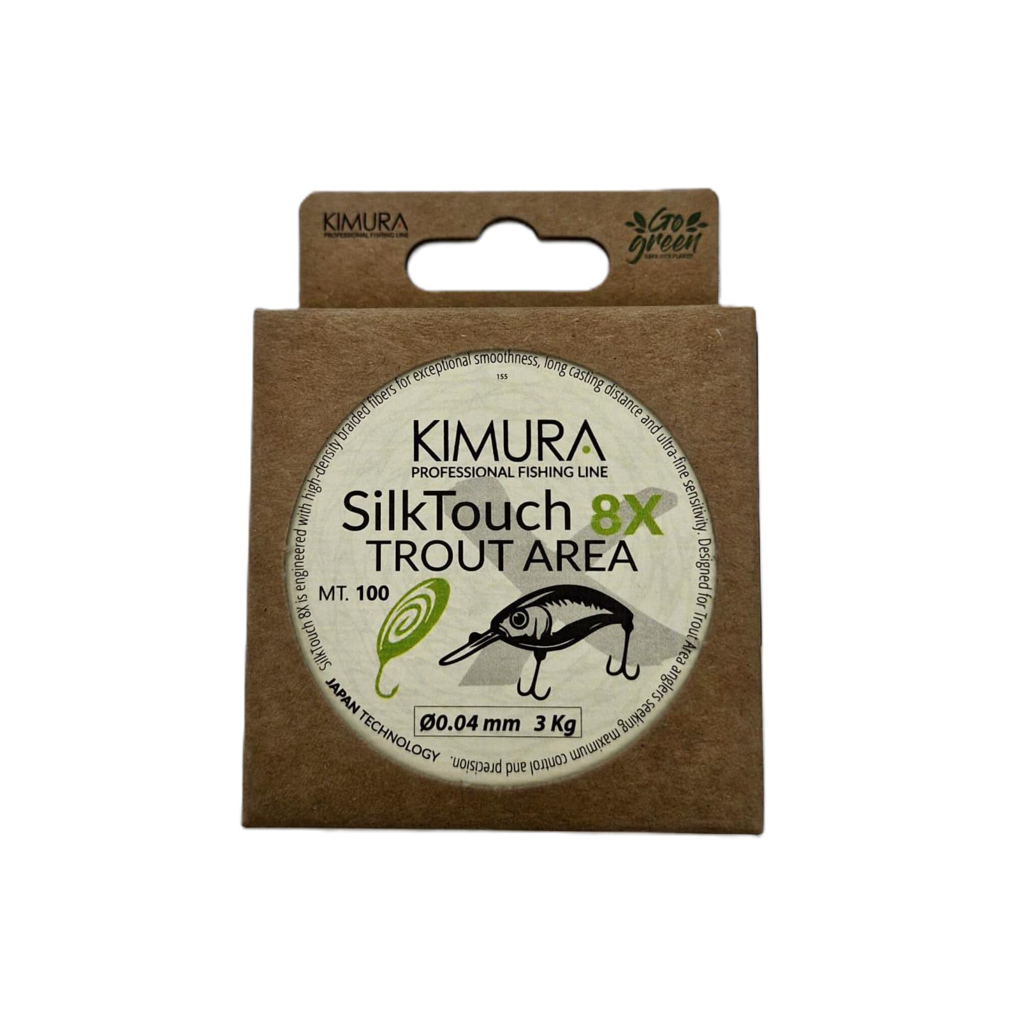 Trecciato trout area KIMURA Braid coating X8 FLUO GREEN 100m 3/4