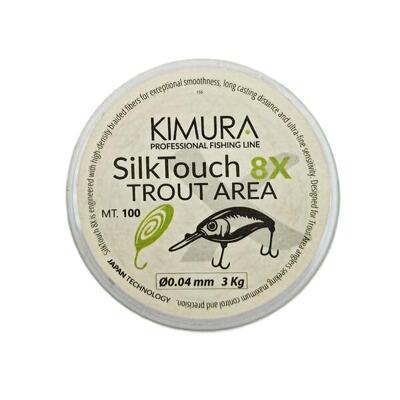 Trecciato trout area KIMURA Braid coating X8 FLUO GREEN 100m