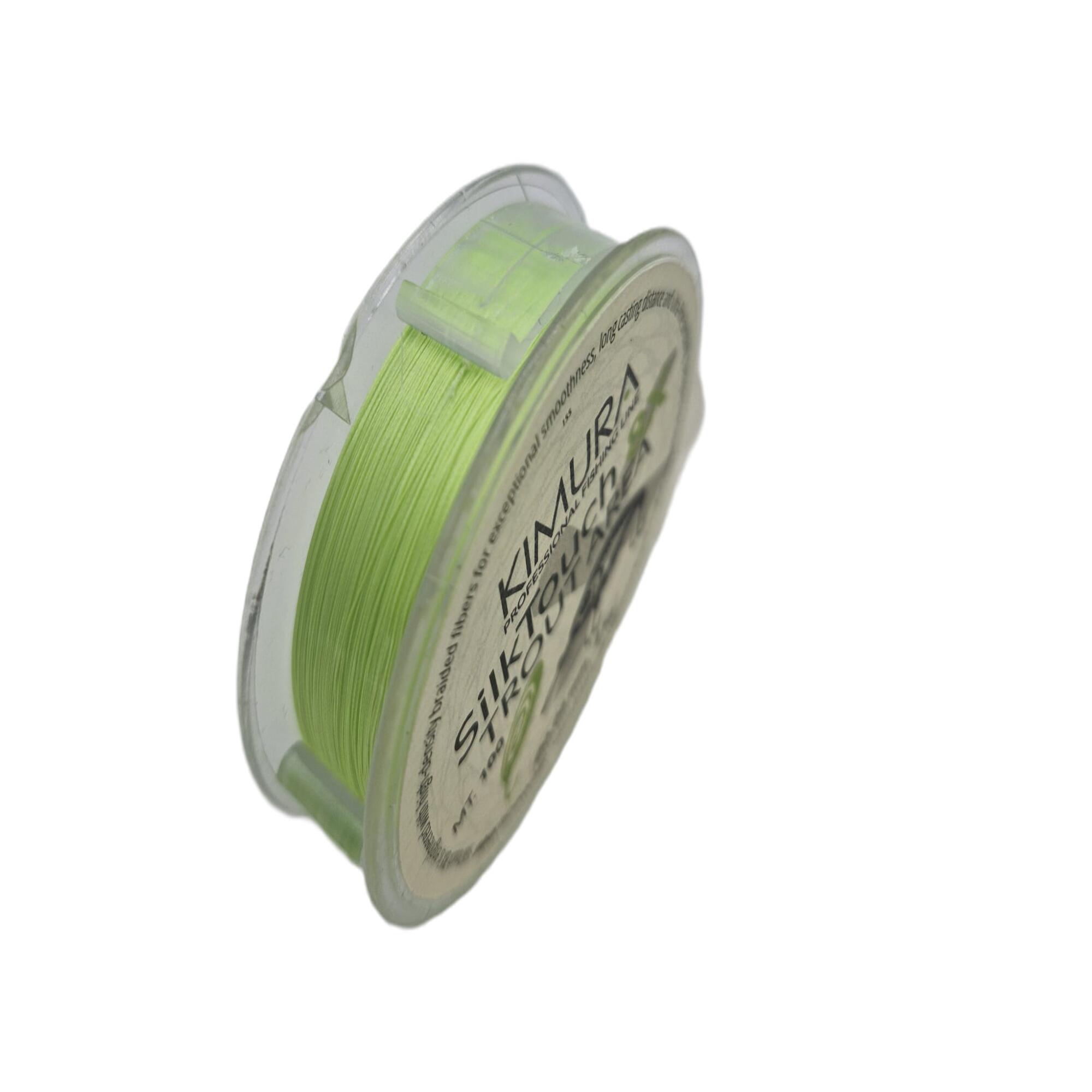 Trecciato trout area KIMURA Braid coating X8 FLUO GREEN 100m 2/4