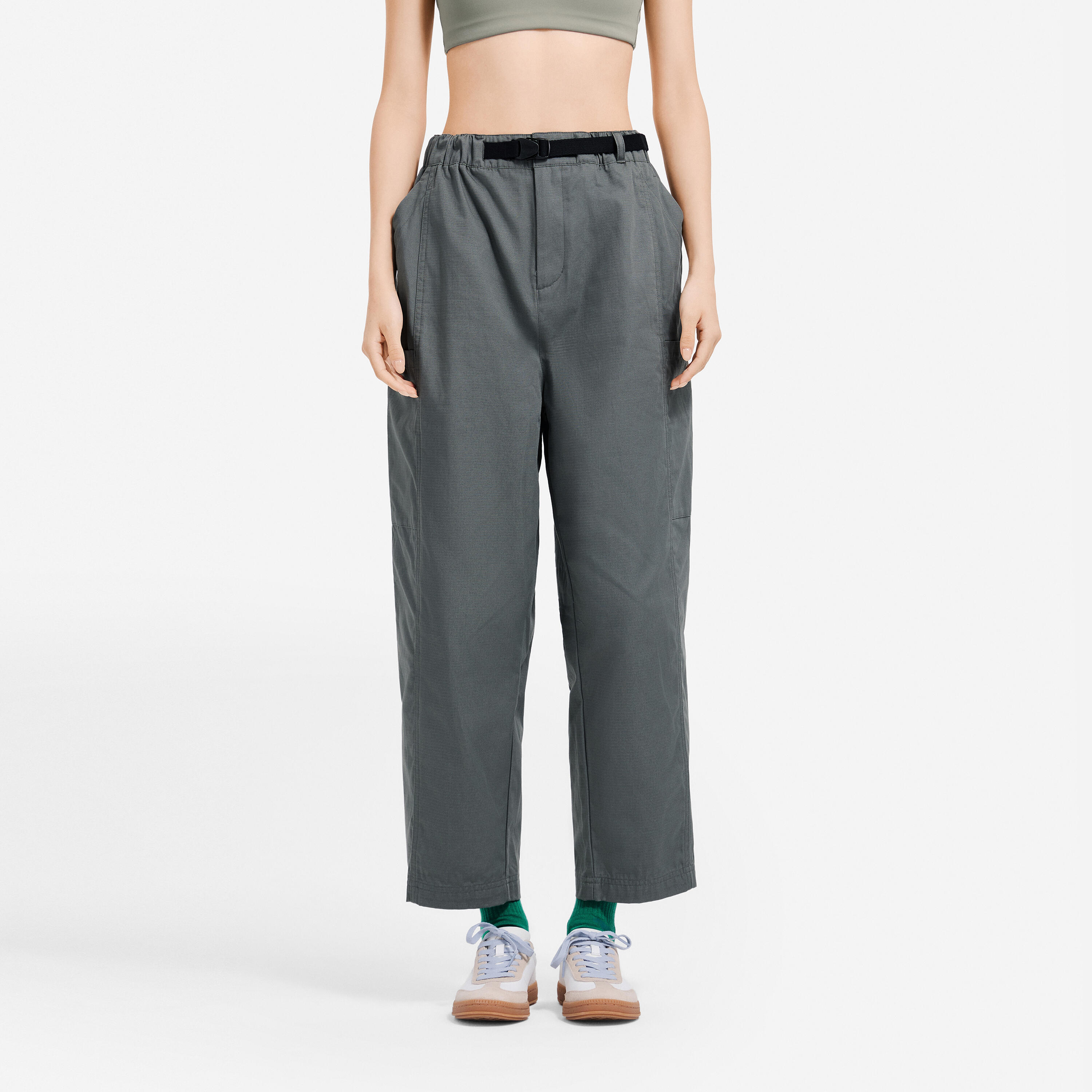 THEREDTHREAD G tech magnet legpants グレー SPORTSWEAR CN 7/8 WOVEN PANT -carbon grey