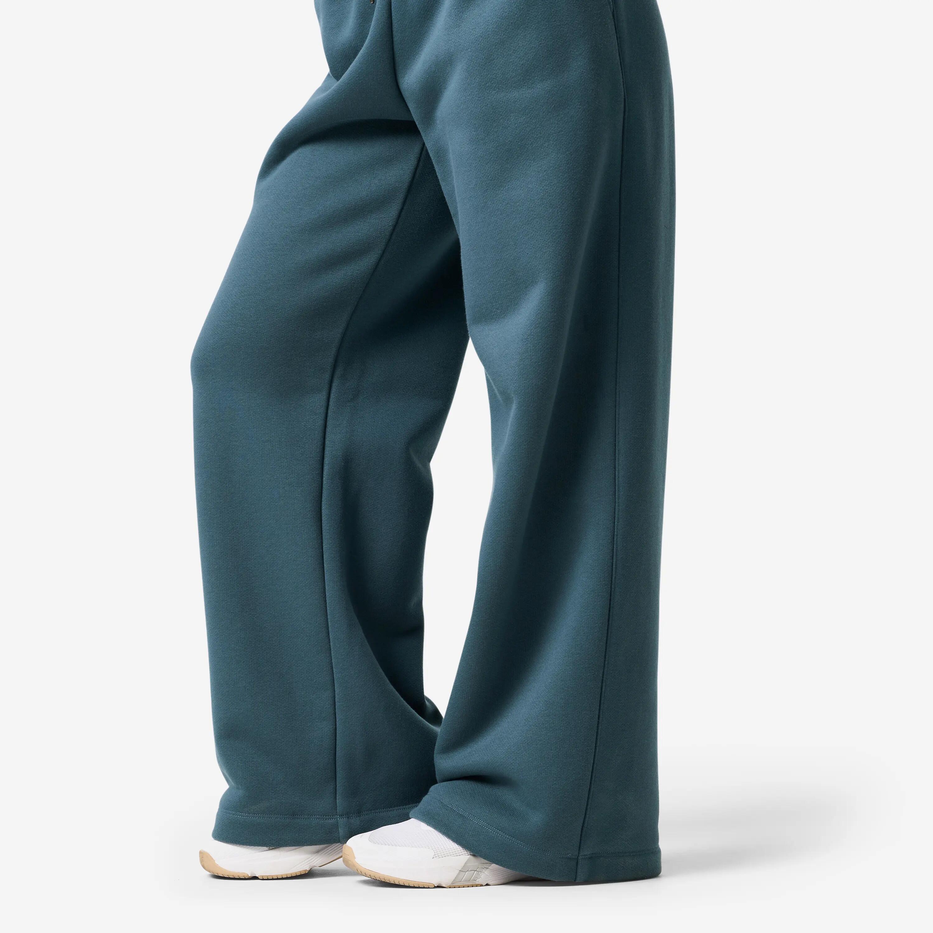 Pantalón Jogger Mujer Azul Oscuro Ancho Cálido Algodón 7/14