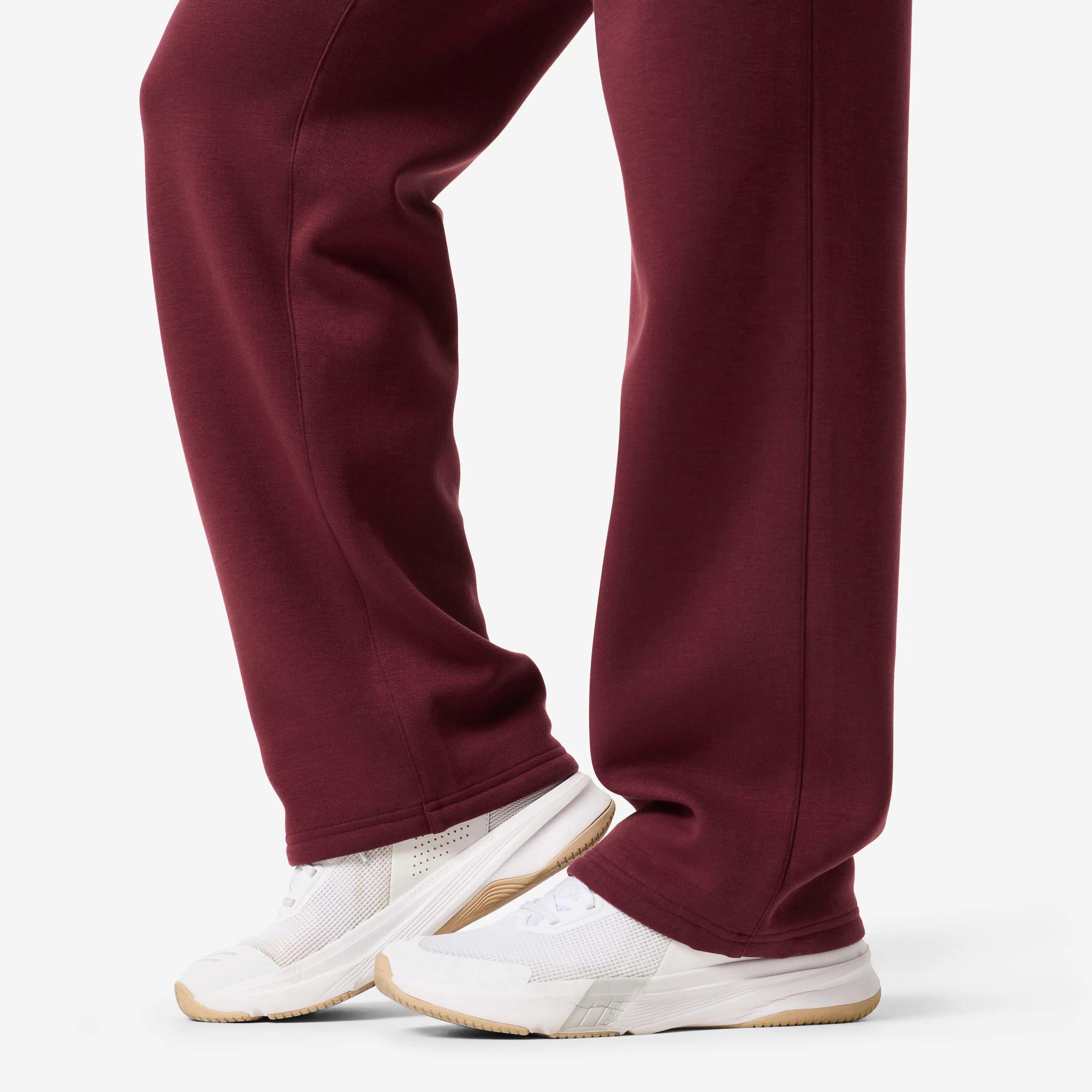Pantalon en coton ouaté femme rouge 6/7