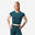Crop top fără cusături pentru bodybuilding Albastru Damă 