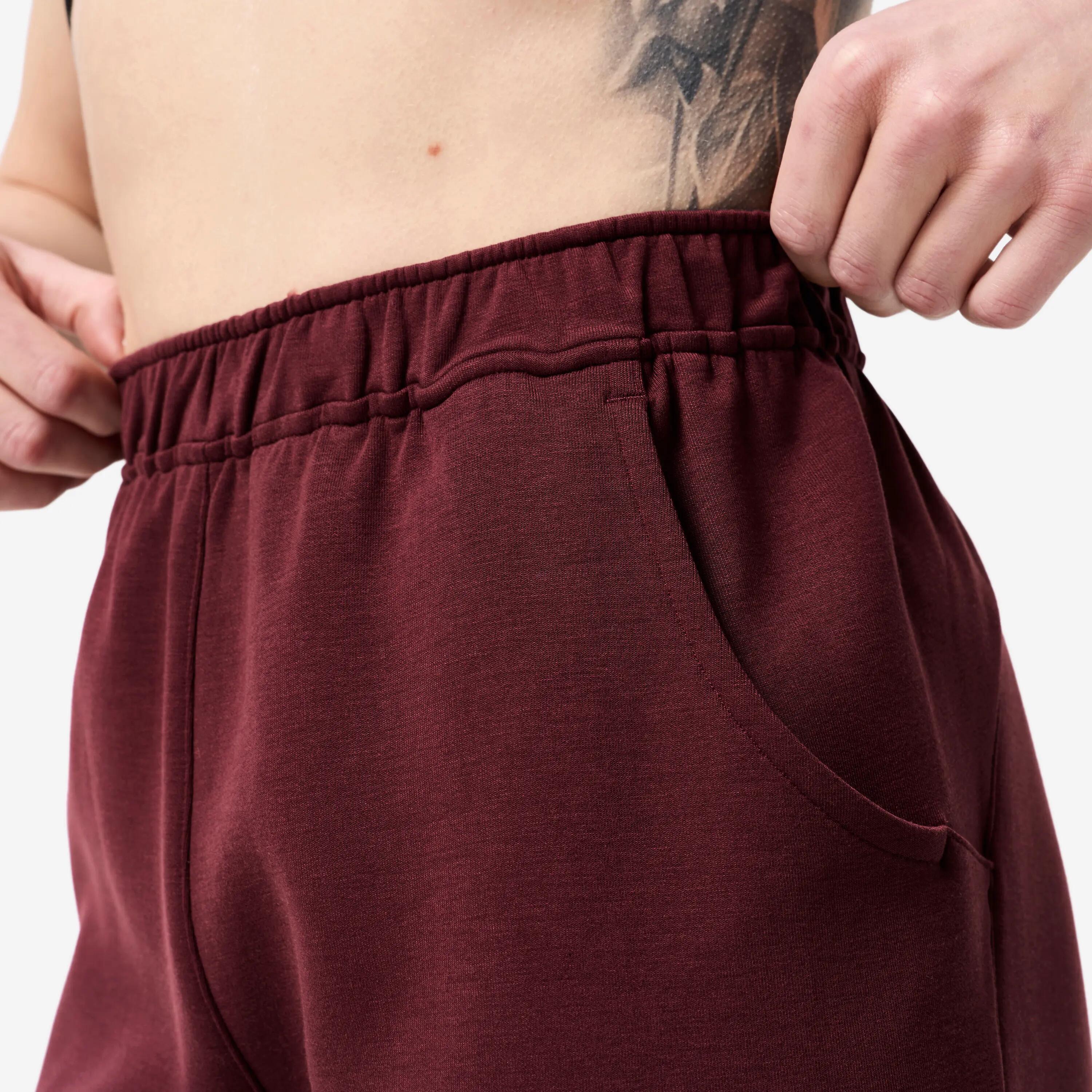Pantalon en coton ouaté femme rouge 4/7