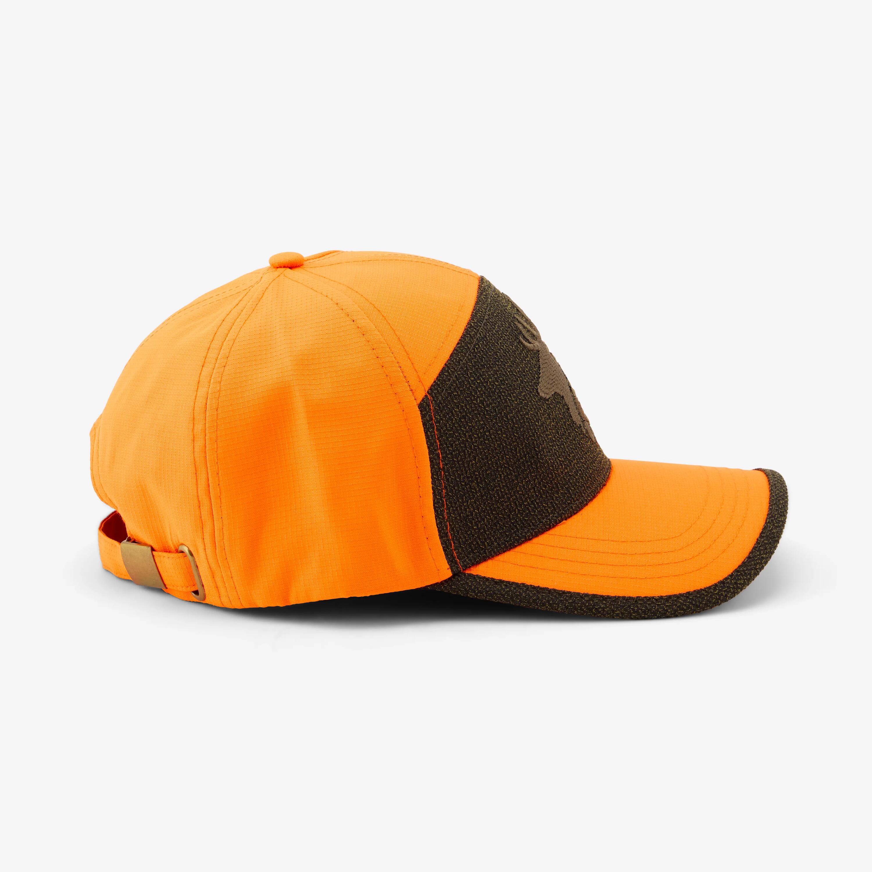 Casquette tracker chasse verte et orange 2/6