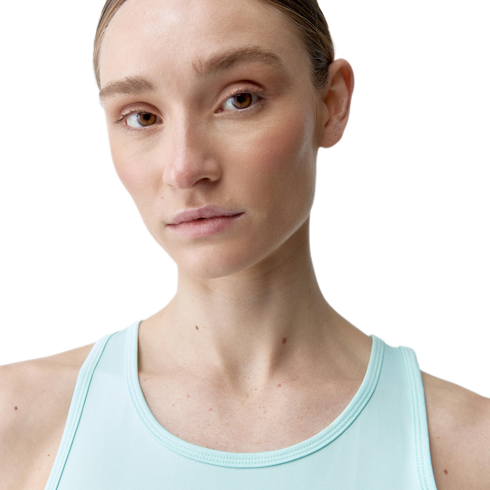 Camiseta sin mangas fitness Mujer Born daila tank azul claro 4/6