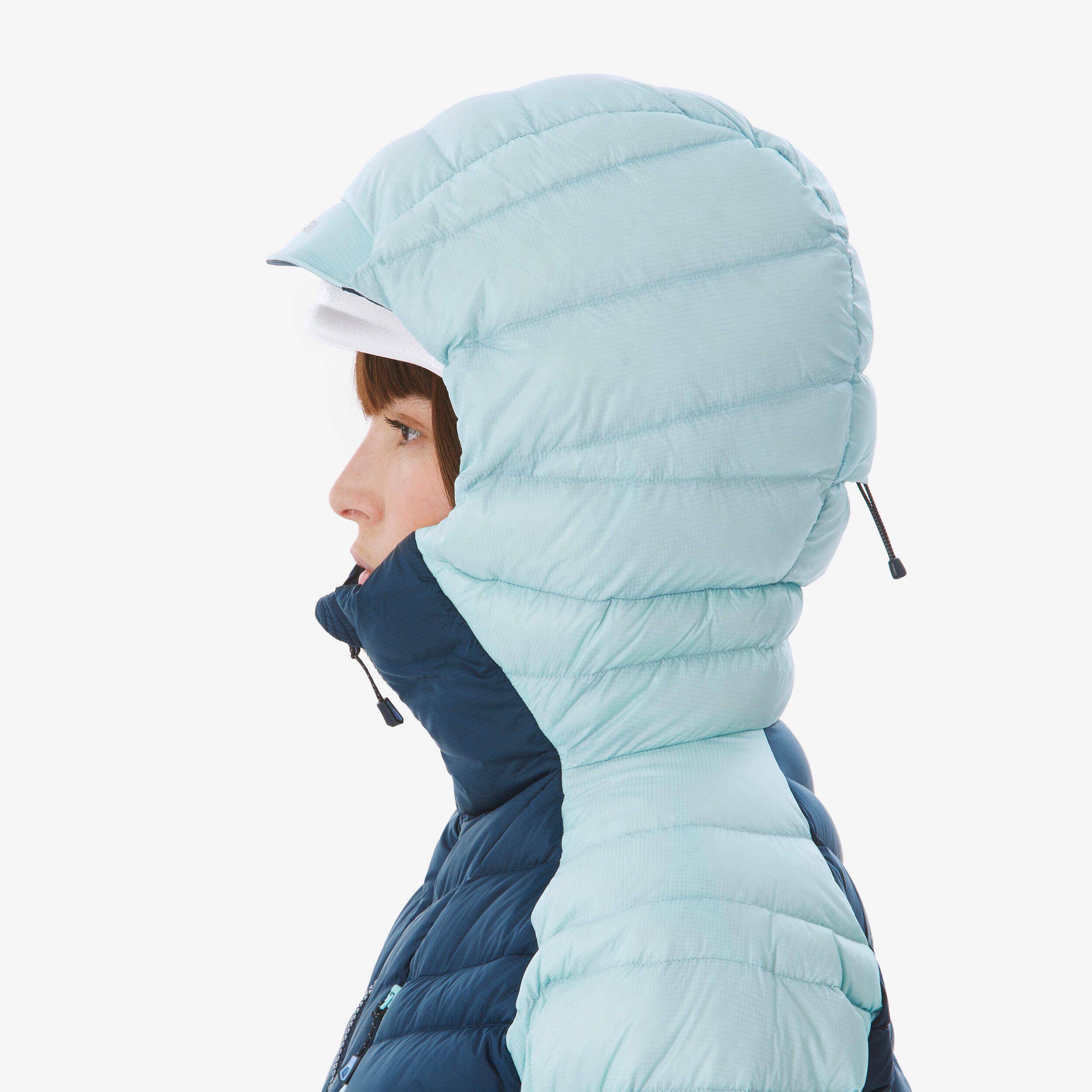 Women’s mountaineering down jacket - Navy blue/Arctic blue -  3