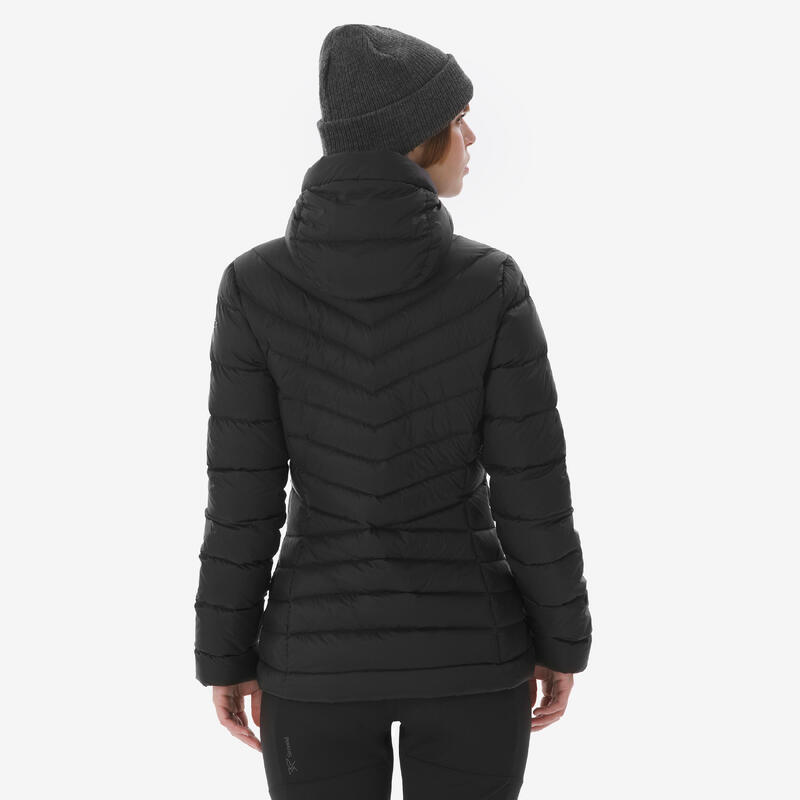 Kadın Outdoor Trekking Kapüşonlu Şişme Mont - Kuş Tüyü - Siyah - mt500 -10 °C