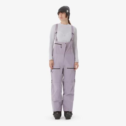 Pantalon de ski freeride imperméable femme, FR900 marron